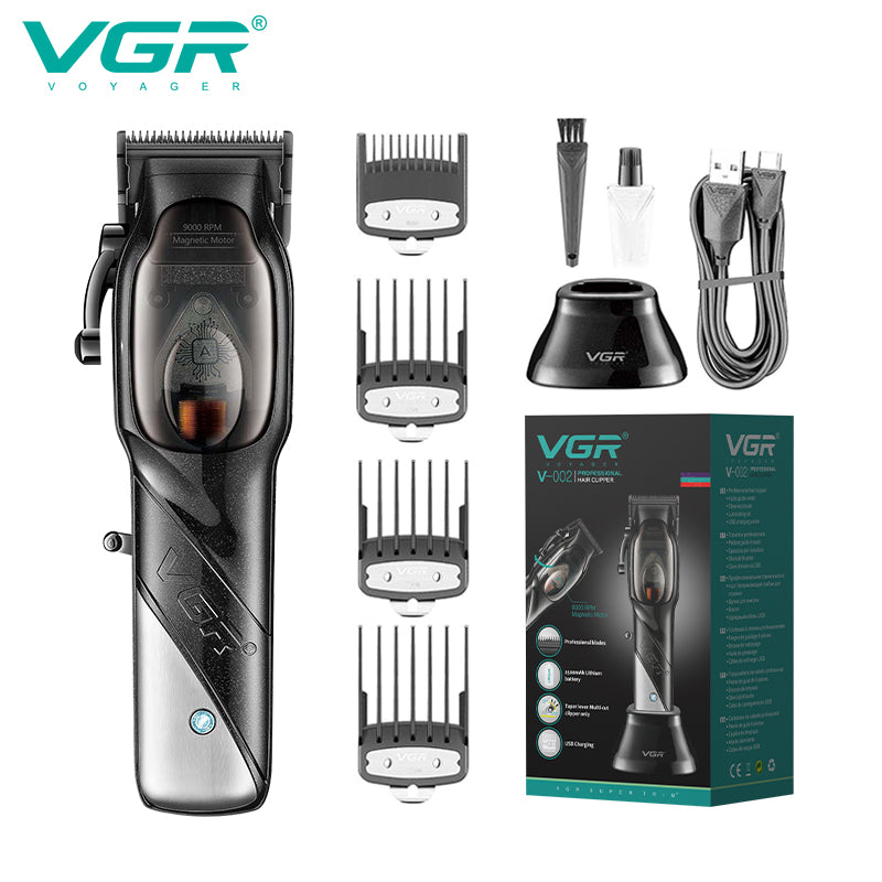 VGR Rasoio Capelli | Professionale | Cordless | USB | Ricaricabile | Rivestimento in DLC | V-002