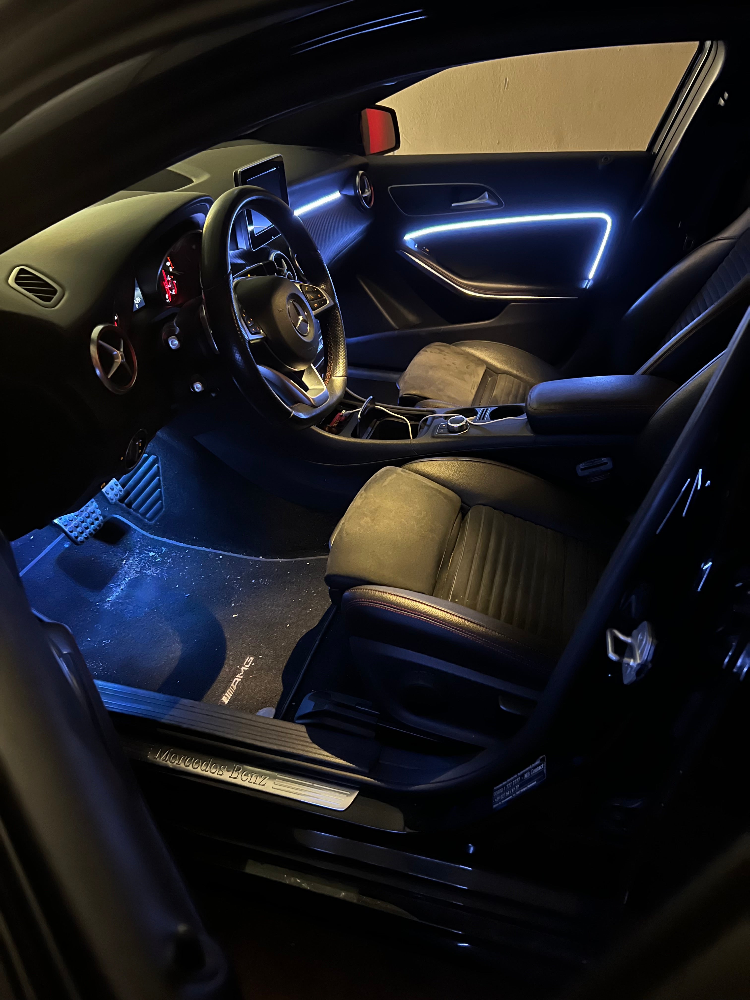 Ambient Light per Mercedes Classe A w176, Universale, Luci Ambiente con Comando da App, RGB Led, Led Dinamico