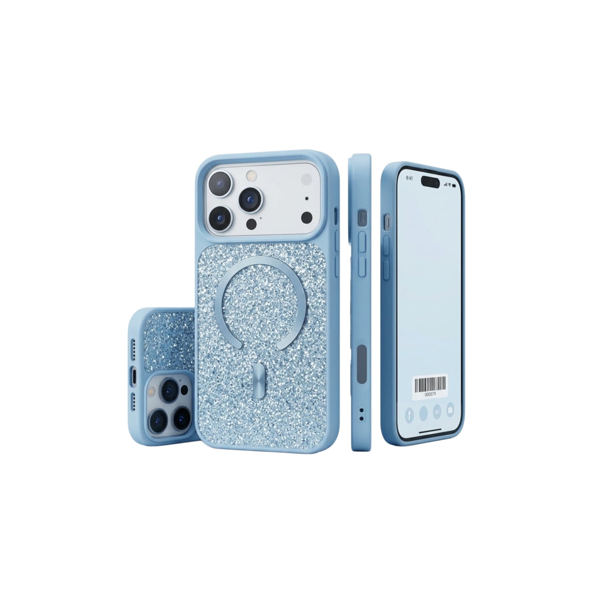 Custodia Magnetica, Glitter Shimmer, Per Iphone 18/Pro Max