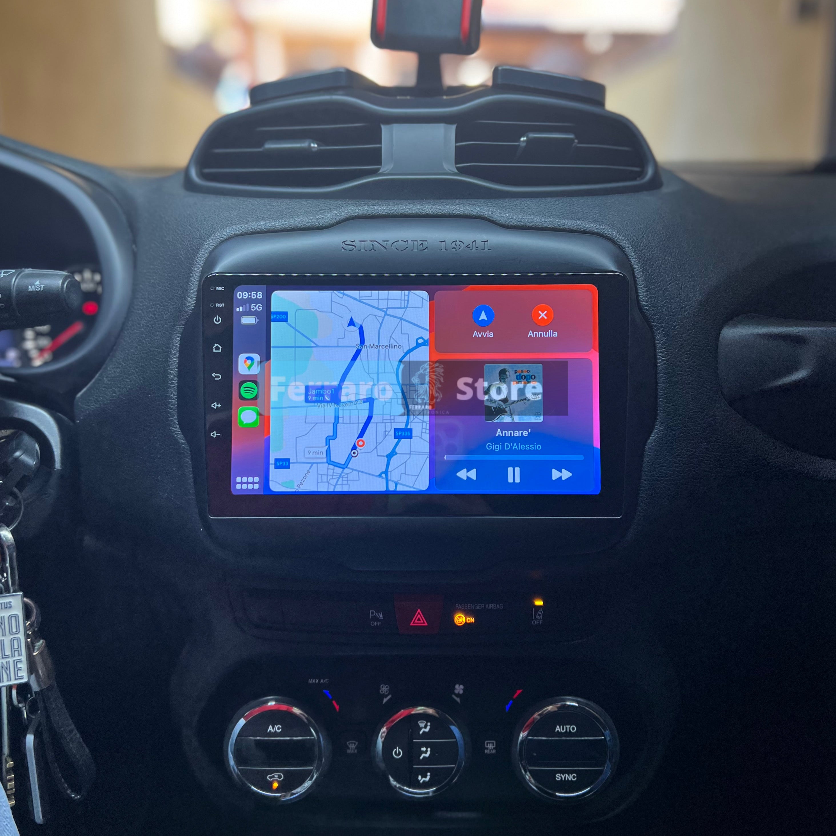Autoradio per Jeep Renegade 9" Android, Bluetooth, CarPlay, Android Auto, 2GB/4GB/6GB/8GB Ram