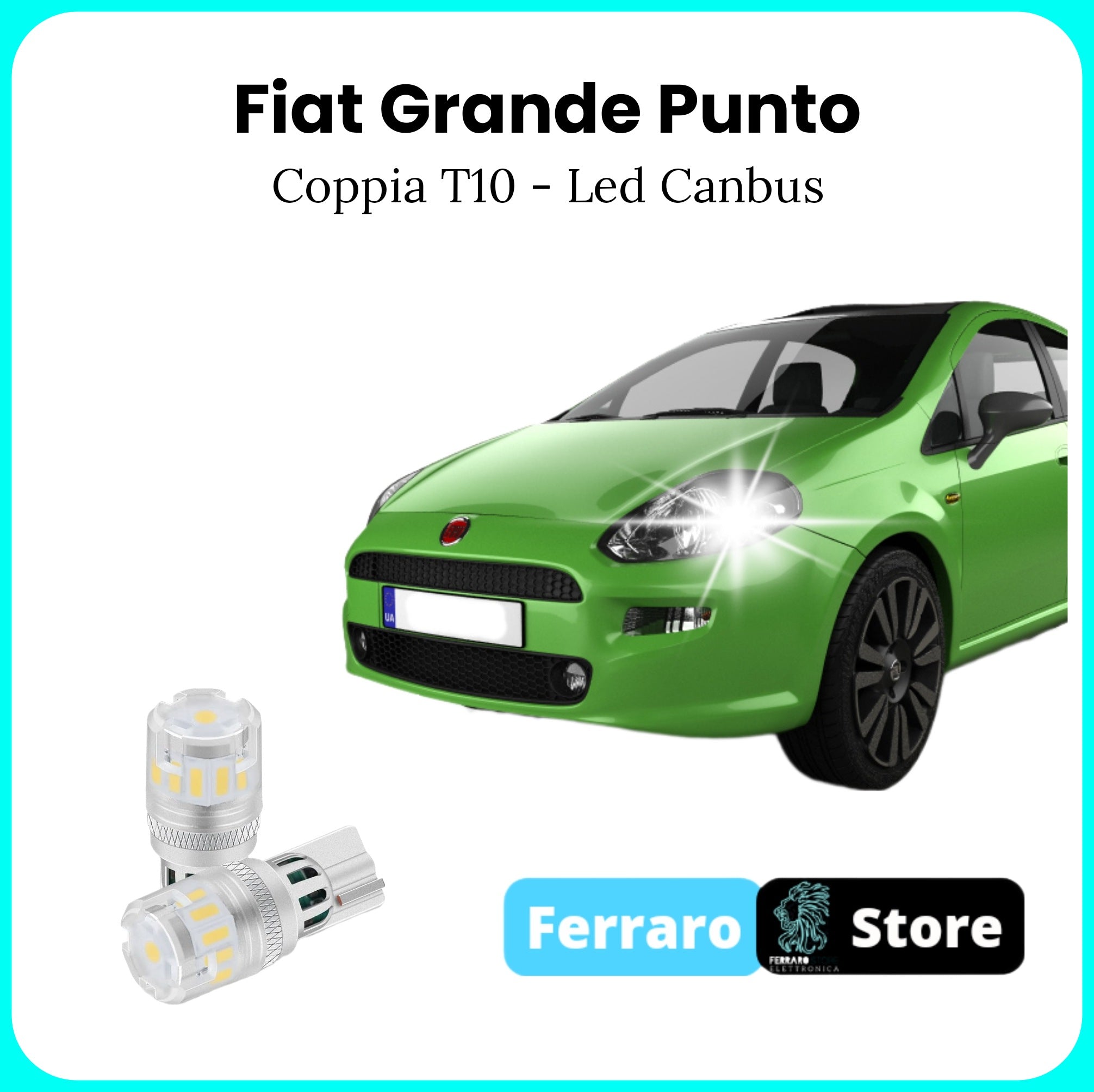 Luci di Posizione per Fiat Grande Punto - Led Canbus T10, 12v, Lampadine Led Bianco