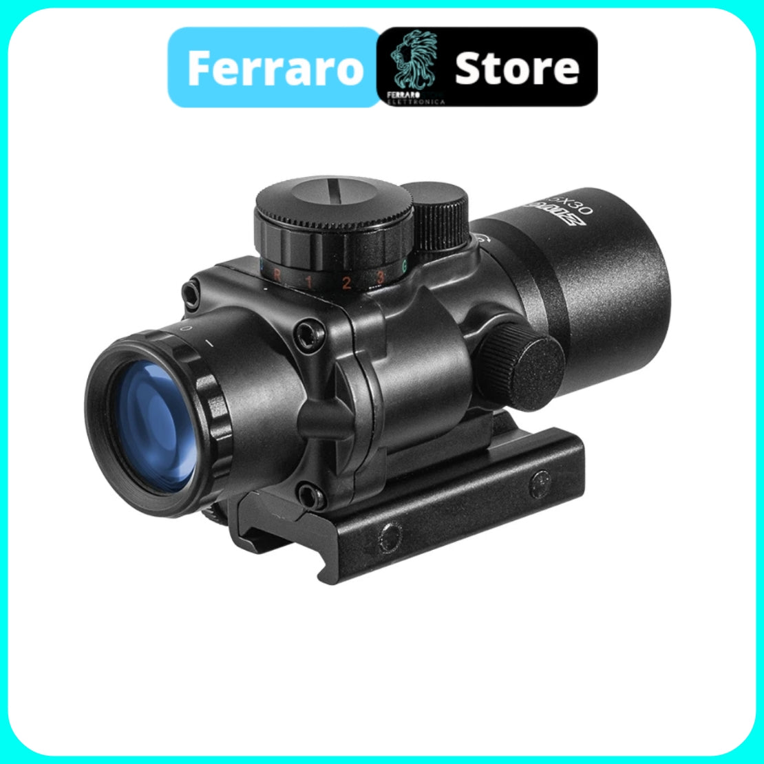 3.5x30 Optics - Airsoft Telescopic Sight, Red & Green