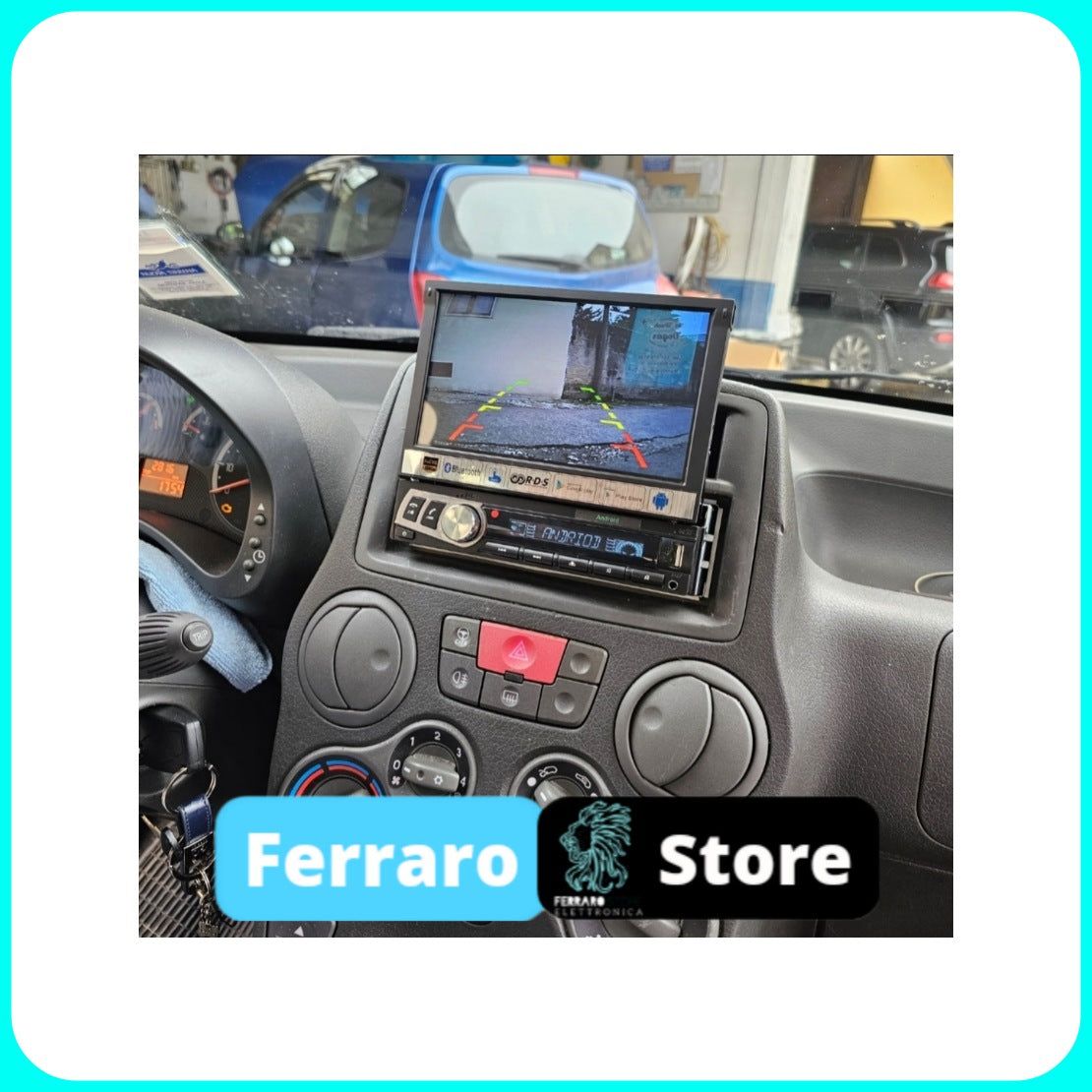 Autoradio per Fiat Panda 2a Serie 7" (2003-2013) Android, Bluetooth, Motorizzato, CarPlay, Android Auto, 2/32GB Ram