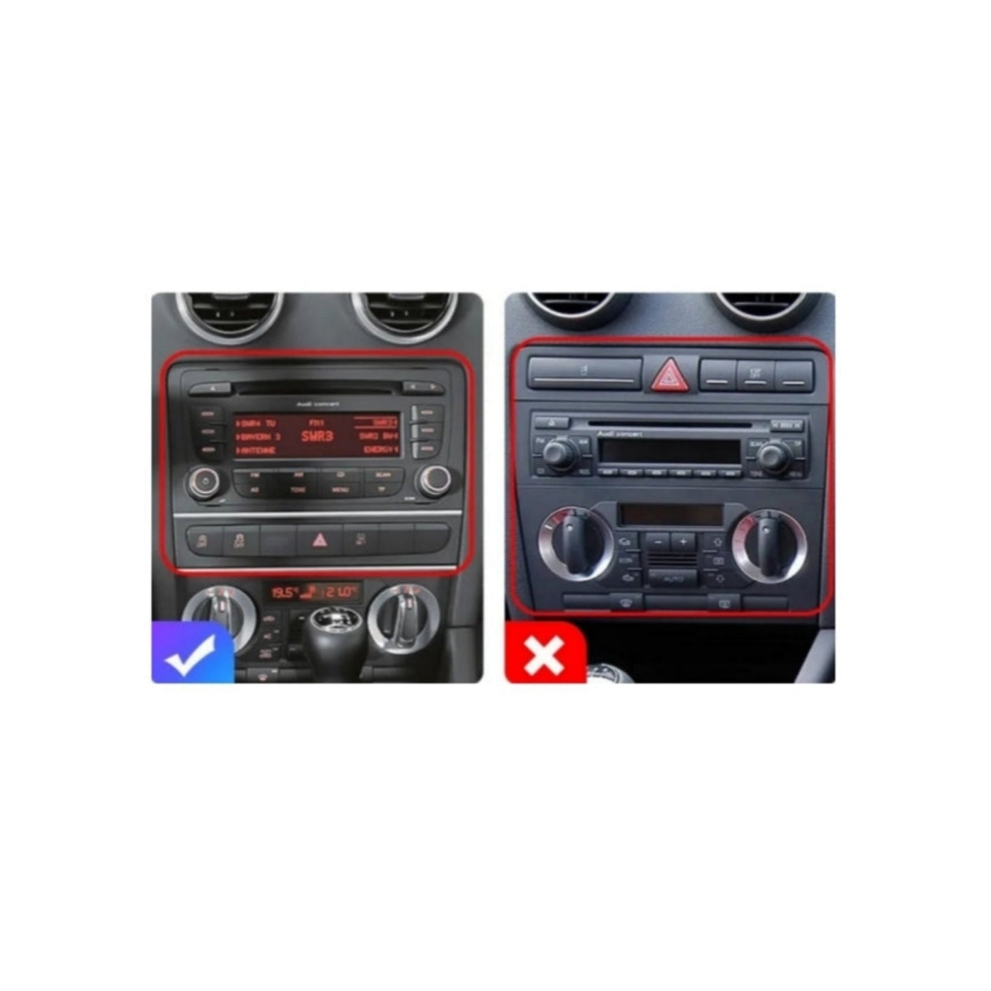 Autoradio per Audi A3 8P 7" | 2003-2013 | Bluetooth | Radio | USB | CarPlay | Android Auto