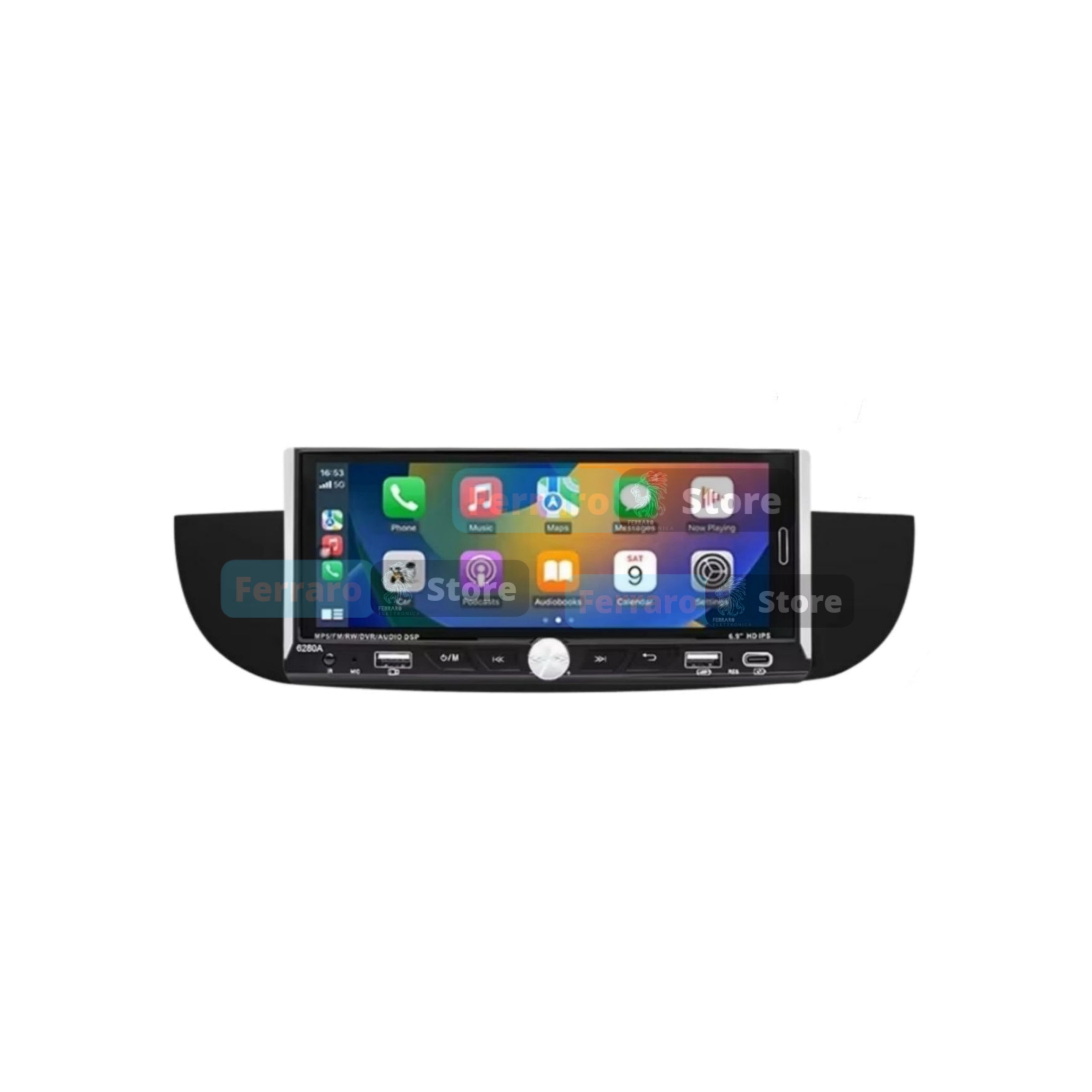 Autoradio per Fiat 500s 6.9" (2007-2014) Android, Bluetooth, CarPlay, Android Auto, 2/32GB Ram