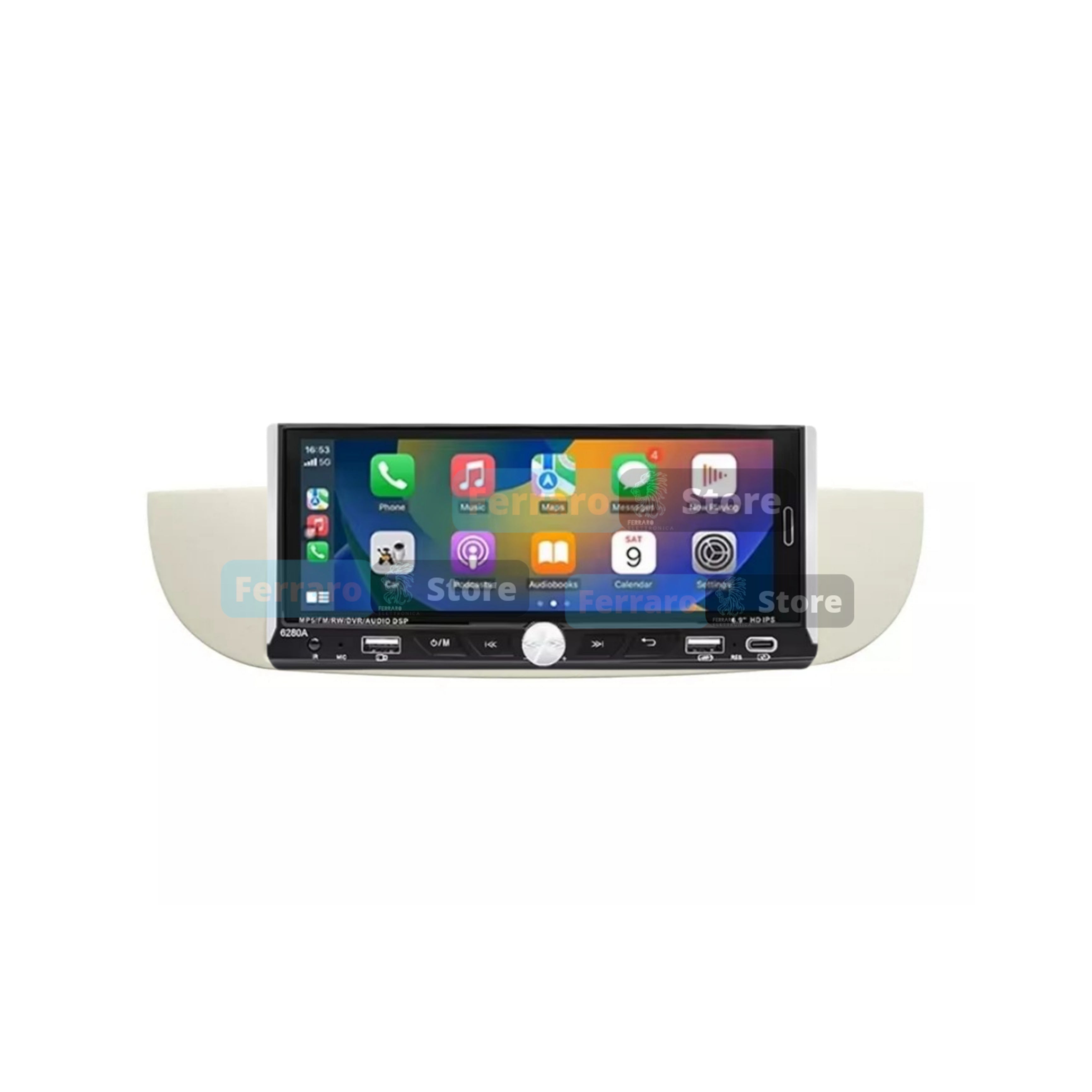 Autoradio per Fiat 500s 6.9" (2007-2014) Android, Bluetooth, CarPlay, Android Auto, 2/32GB Ram