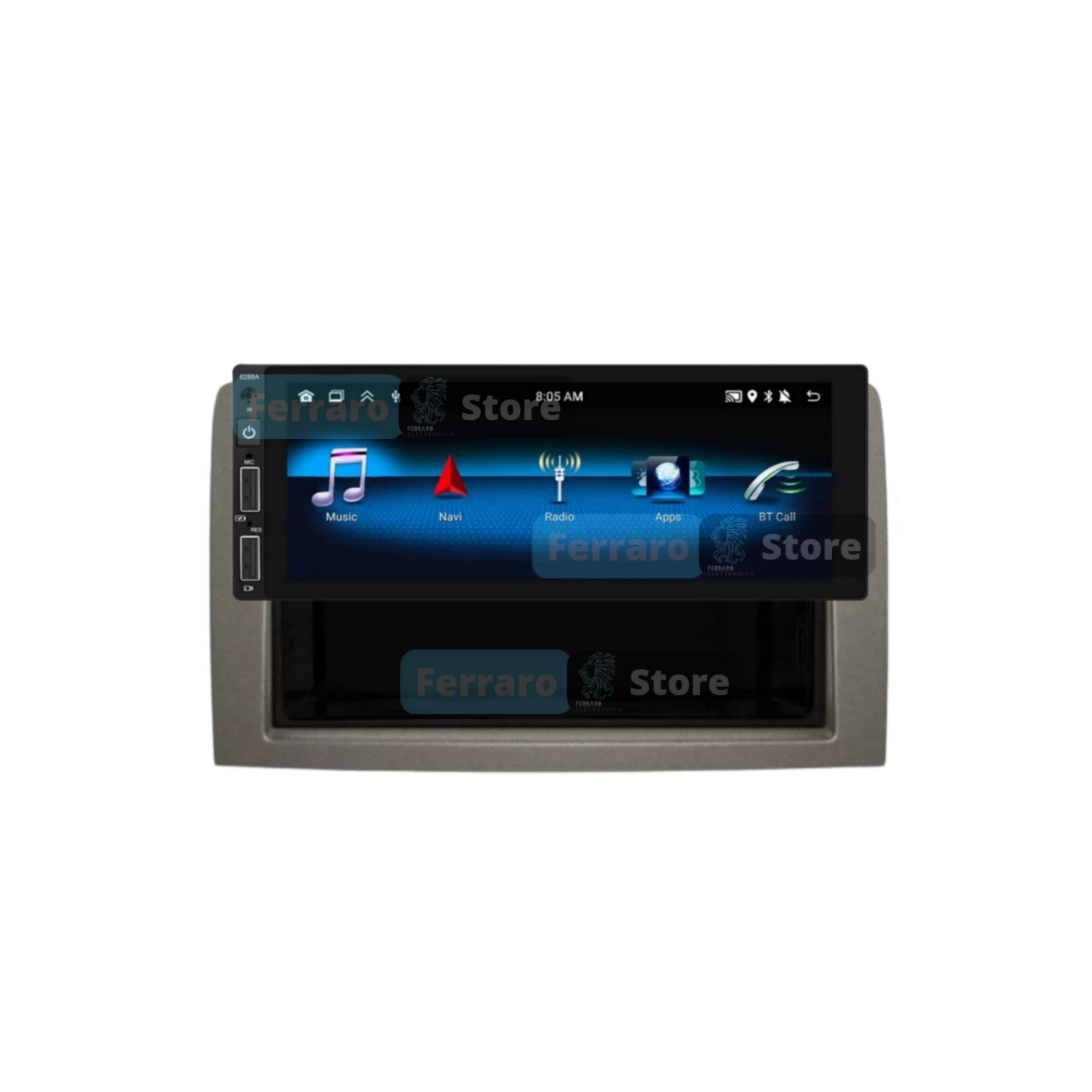 Autoradio per Fiat Idea, Lancia Musa 6.9" (Dal 2003+) Android, Bluetooth, CarPlay, Android Auto, 2/32GB Ram