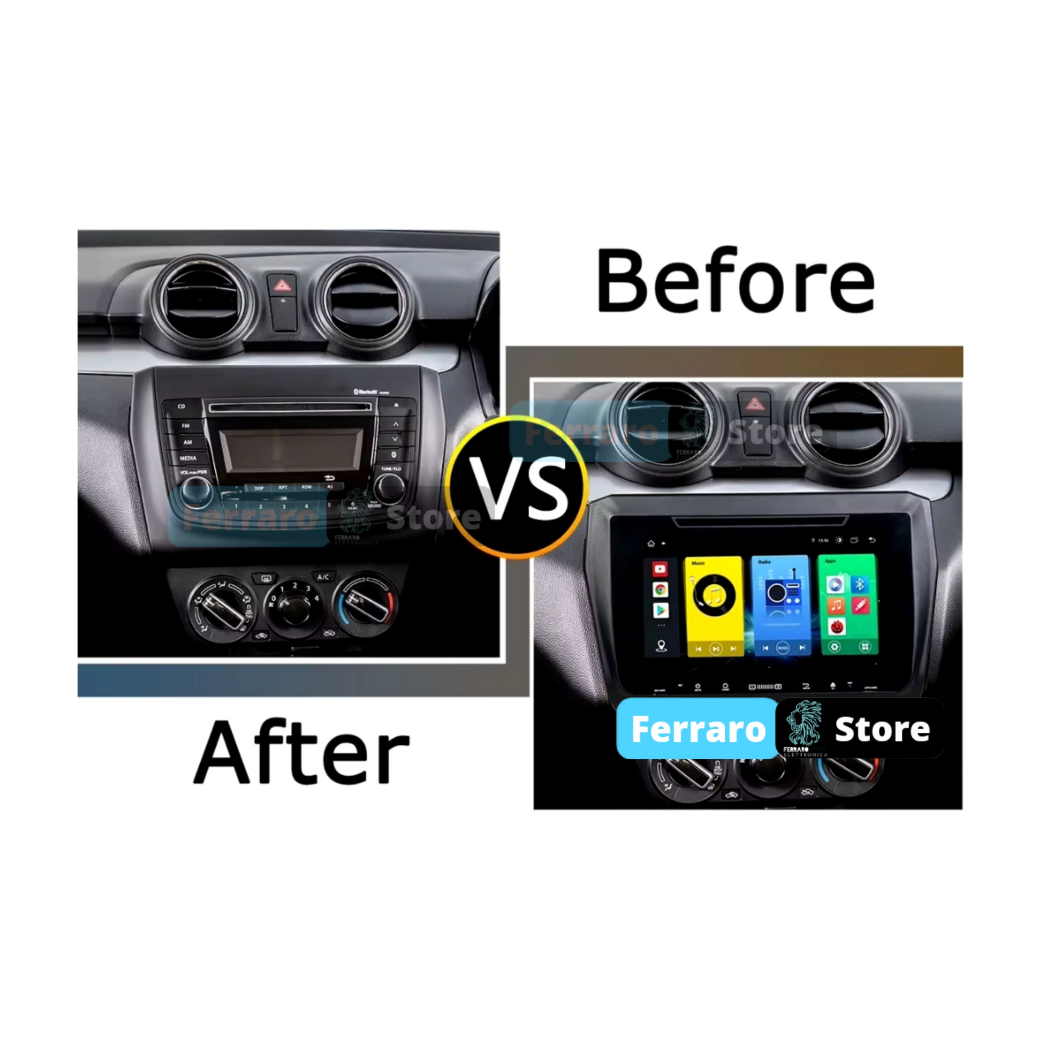 (PRENOTA) Autoradio per Suzuki Swift 8" (2017-2023) Android, Bluetooth, CarPlay, Android Auto, 4GB/8GB Ram