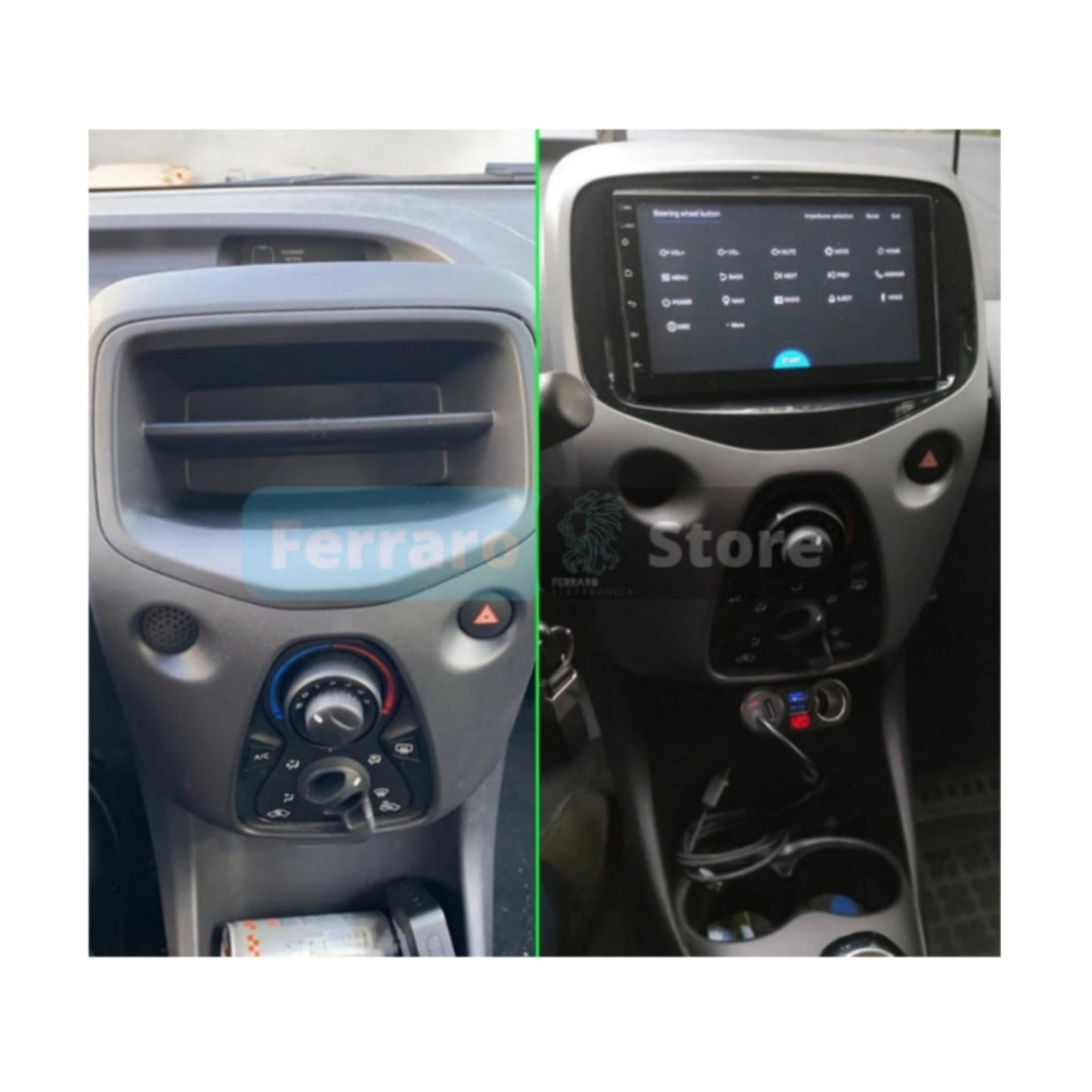 Autoradio per Toyota Aygo, Peugeot 108, Citroen C1 7" (2014-2022) Android, Bluetooth, CarPlay, Android Auto, 2GB/4GB/6GB/8GB Ram
