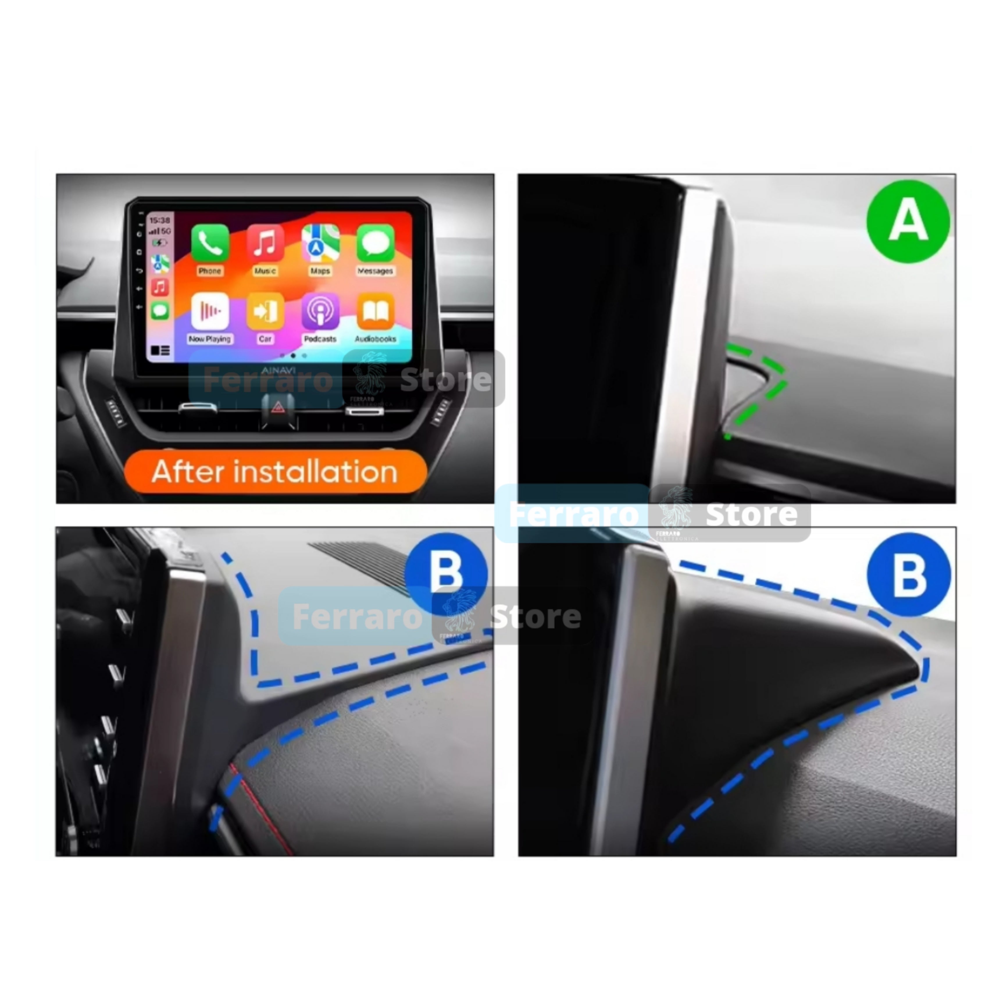Autoradio per Toyota Corolla 10.1" | 2019-2025 | Android | Bluetooth | CarPlay | Android Auto | 2GB/4GB/8GB Ram
