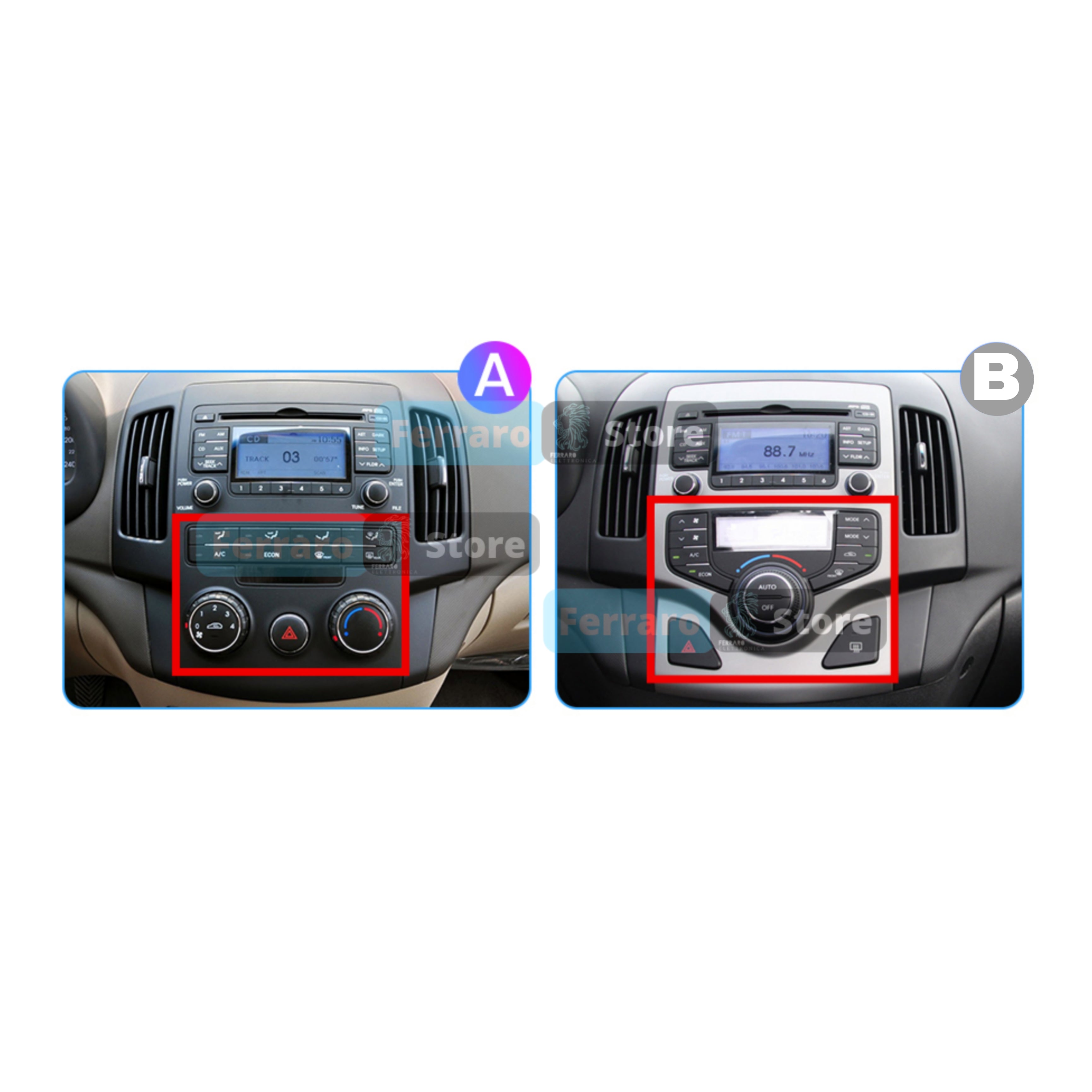 Autoradio per Hyundai i30 9" (2007-2012) Android, Bluetooth, CarPlay, Android Auto, 2GB,4GB,6GB,8GB Ram