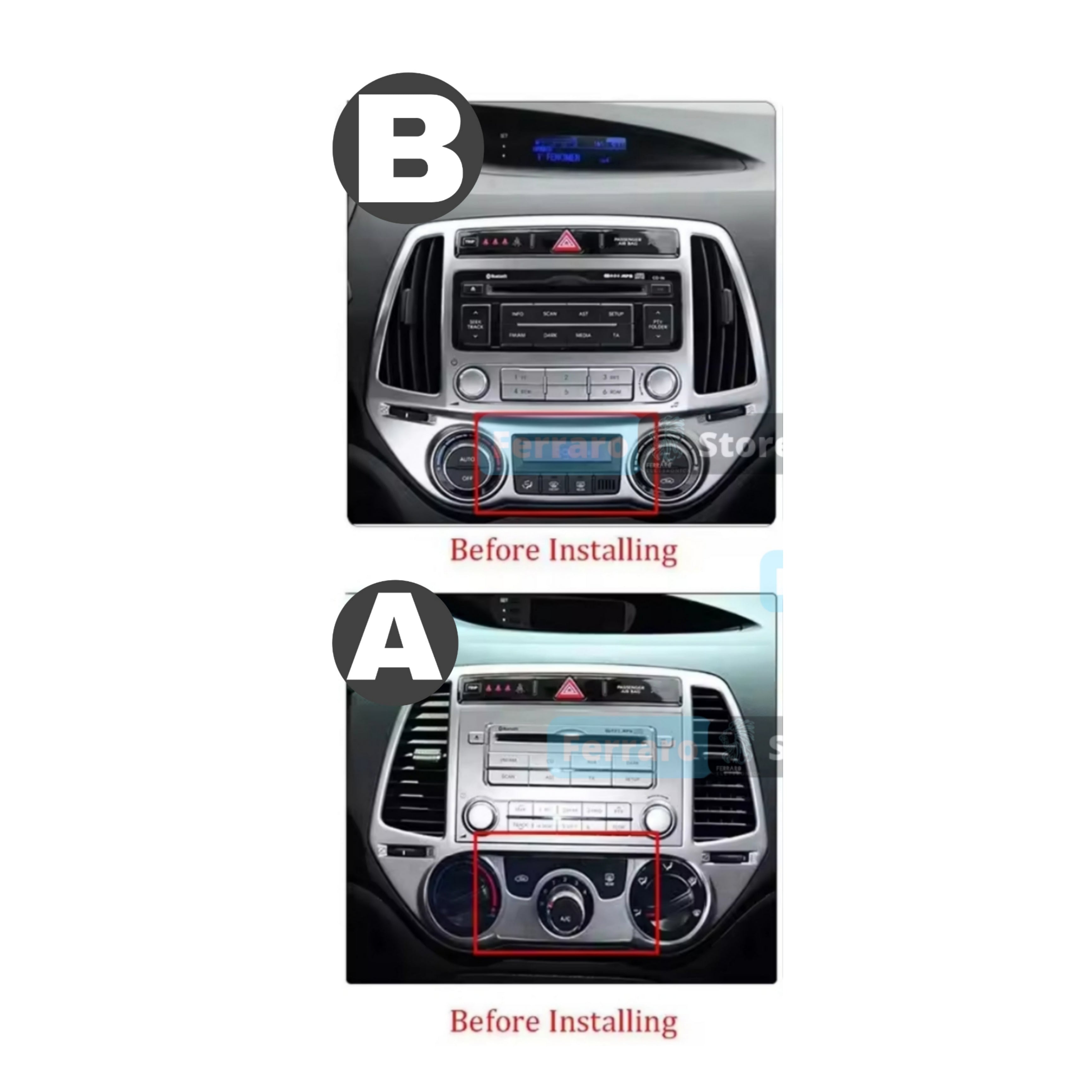 Kit Montaggio Autoradio 9"Pollici Hyundai i20 | 2008-2014 | Mascherina | Cablaggio | per Autoradio Android