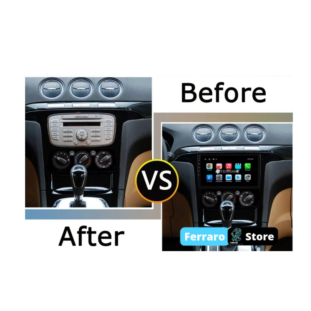 Autoradio per Ford S-Max 9" (2006-2015) Android, Bluetooth, CarPlay, Android Auto, 2GB/4GB/6GB/8GB Ram