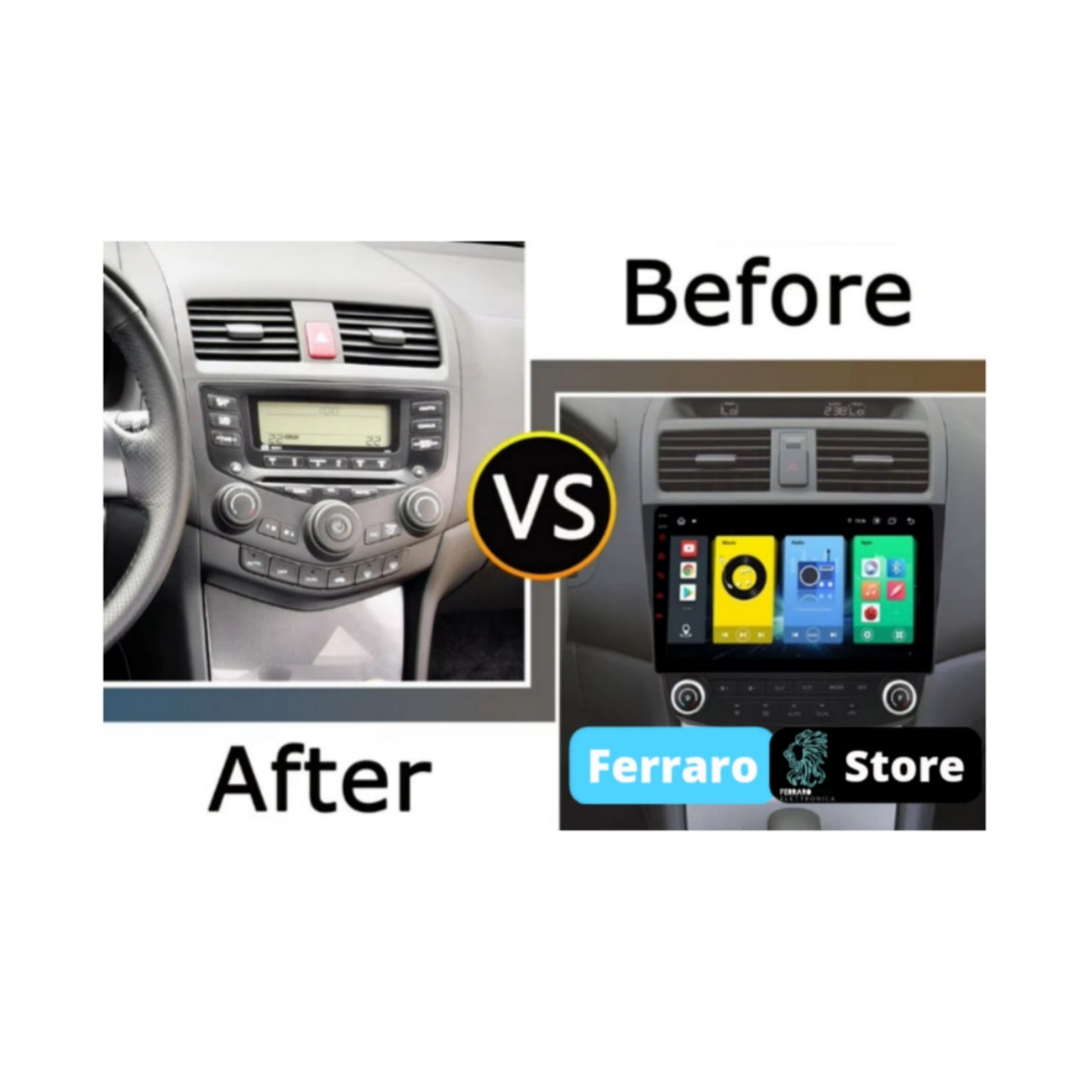 Autoradio per Honda Accord 7 9" (2002-2007) Android, Bluetooth, CarPlay, Android Auto,2GB/4GB/6GB/8GB Ram