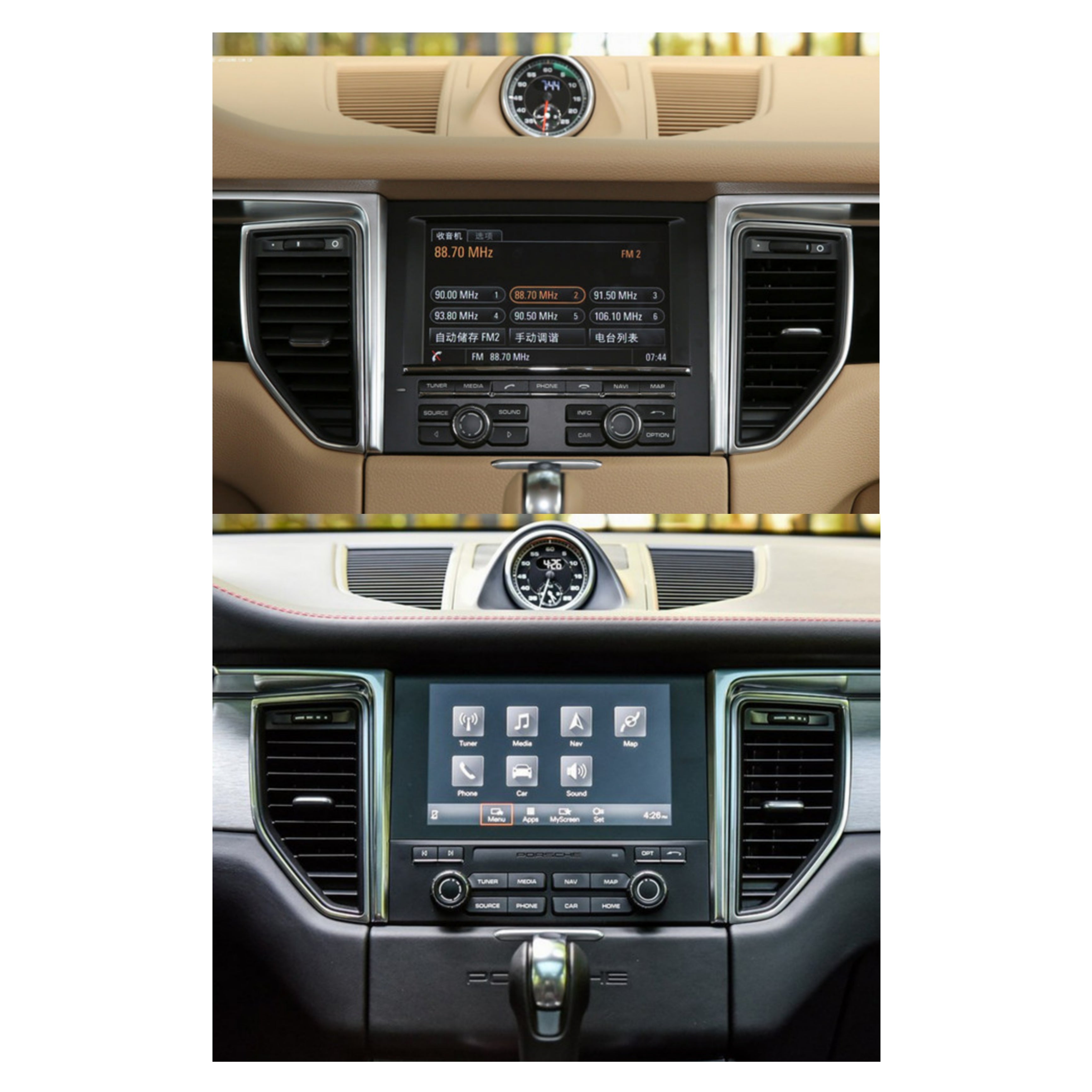 (PRENOTA) Autoradio per Porsche Macan 12.3" + 12.3" (2010-2017) Android, Bluetooth, CarPlay, Android Auto, 8/128GB Ram