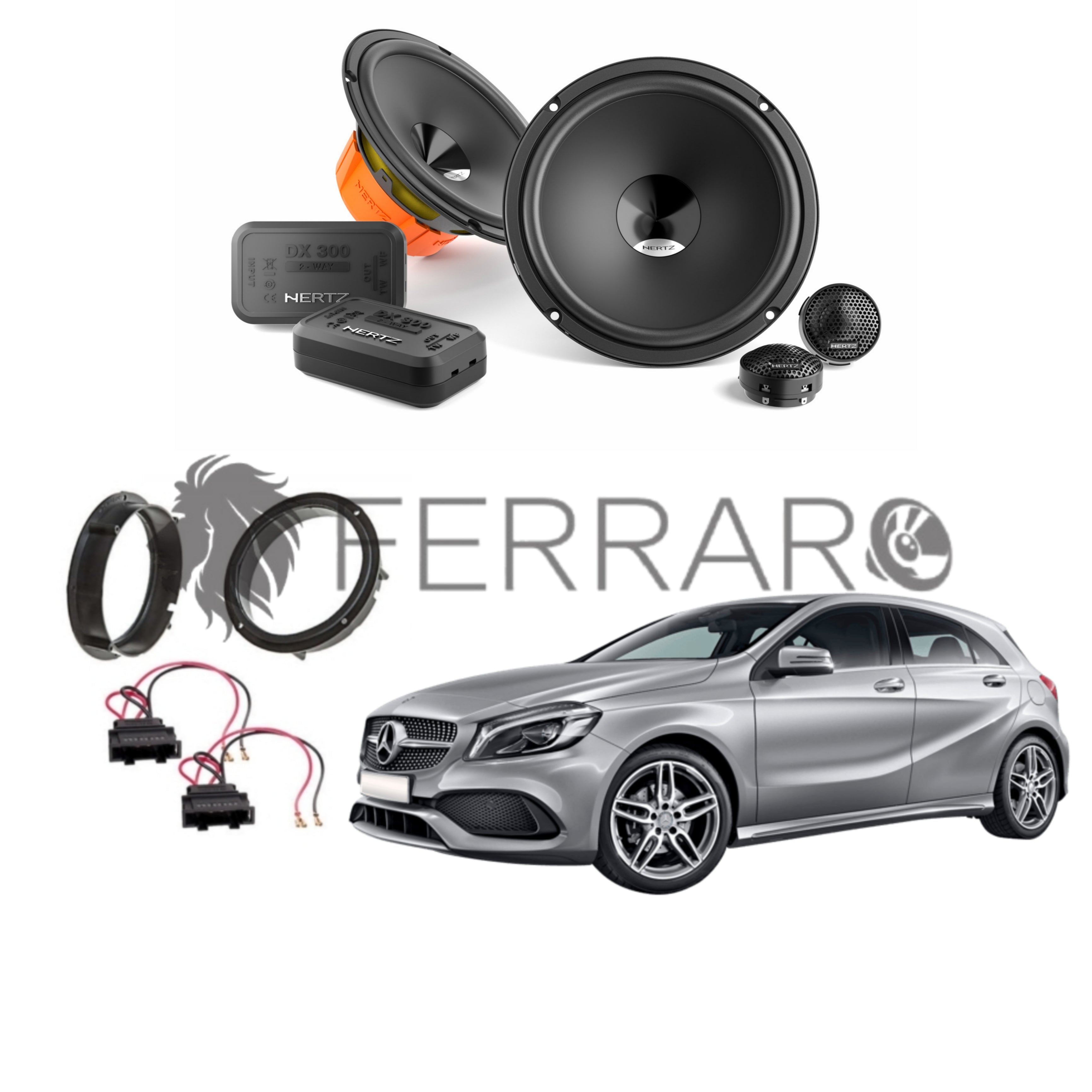 Hertz Kit 4 Casse, DSK 165.3, Anteriori, Mercedes Classe A/B, W176/W246