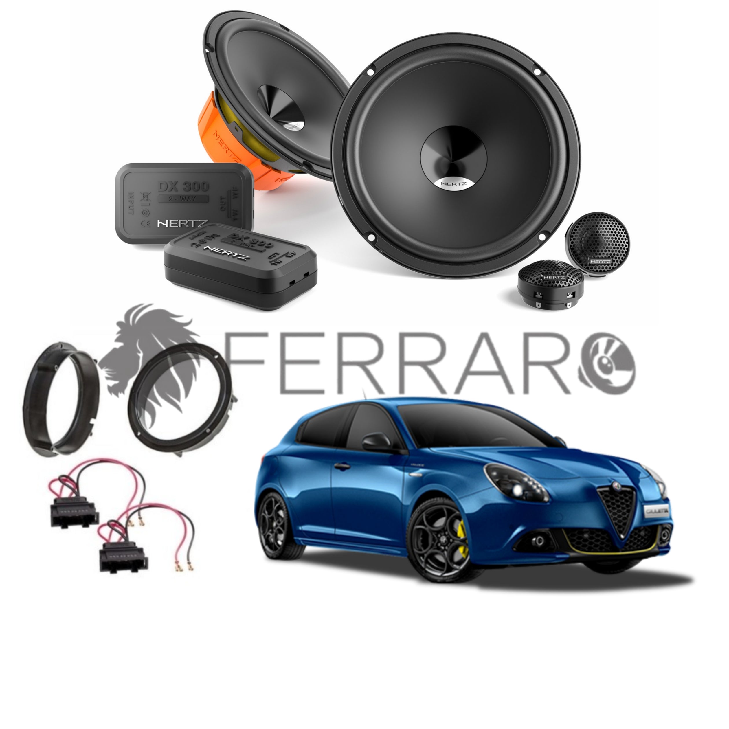 Hertz Kit 4 Casse | DSK 165.3 | Anteriori | AlfaRomeo Giulietta 2010-2014