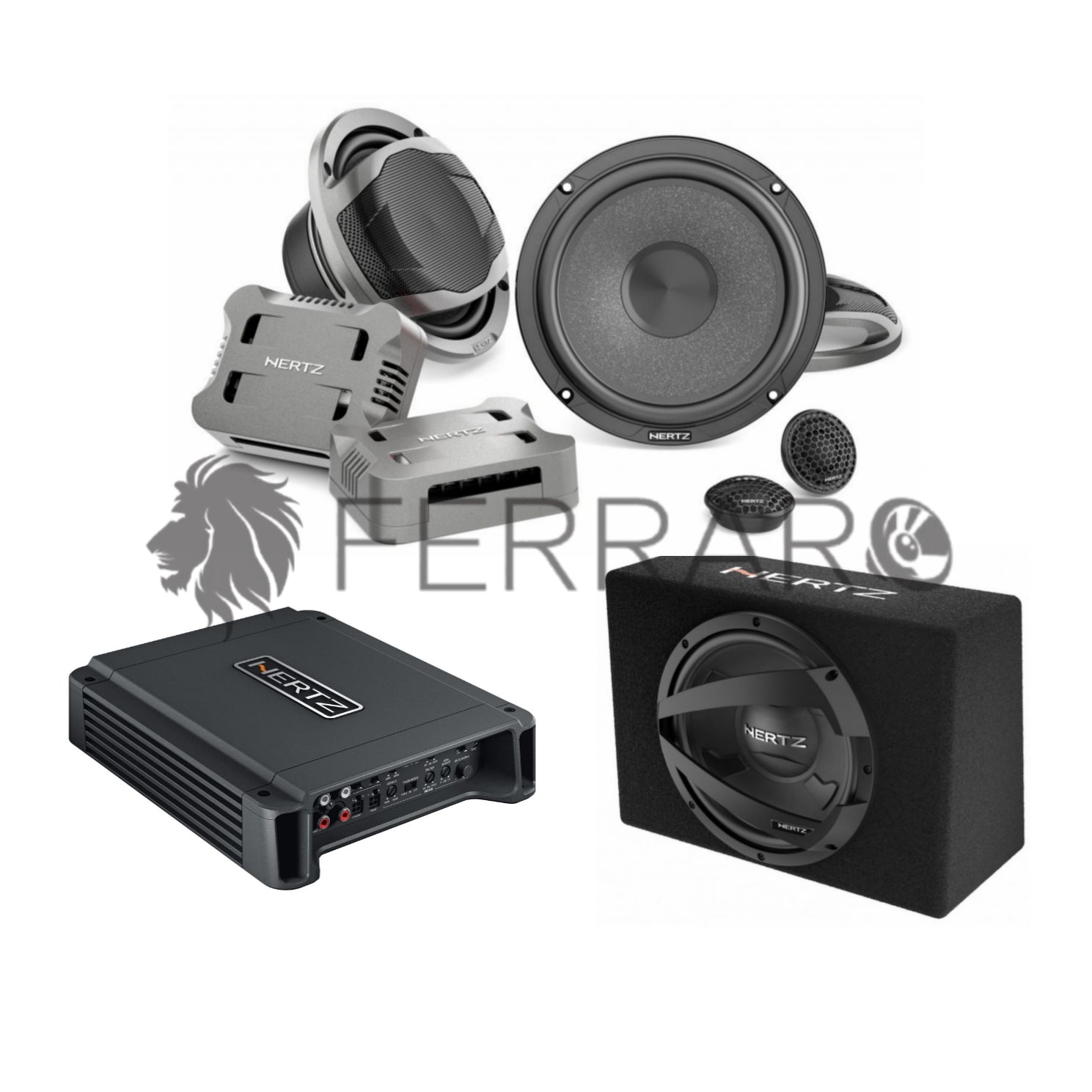 Hertz Sound Casse Ant CK165, Amplificatore HCP4D 760w, Sub DBX 30.3 1000w