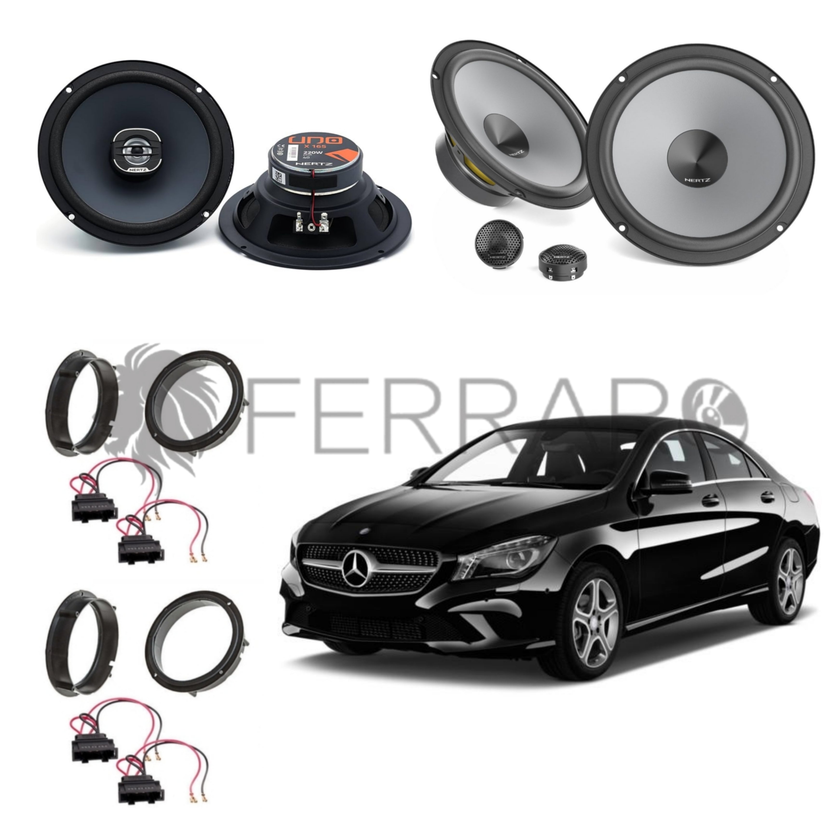 Hertz Kit 6 Casse | K 165 | X 165 | Ant/Post | Mercedes CLA C177 X177 dal 2013>