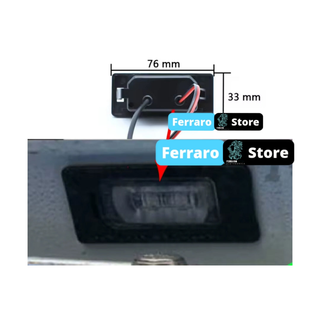 (PRENOTA) Telecamera Posteriore per Audi, 170°Gradi, Retrocamera, Grado Protezione IP68