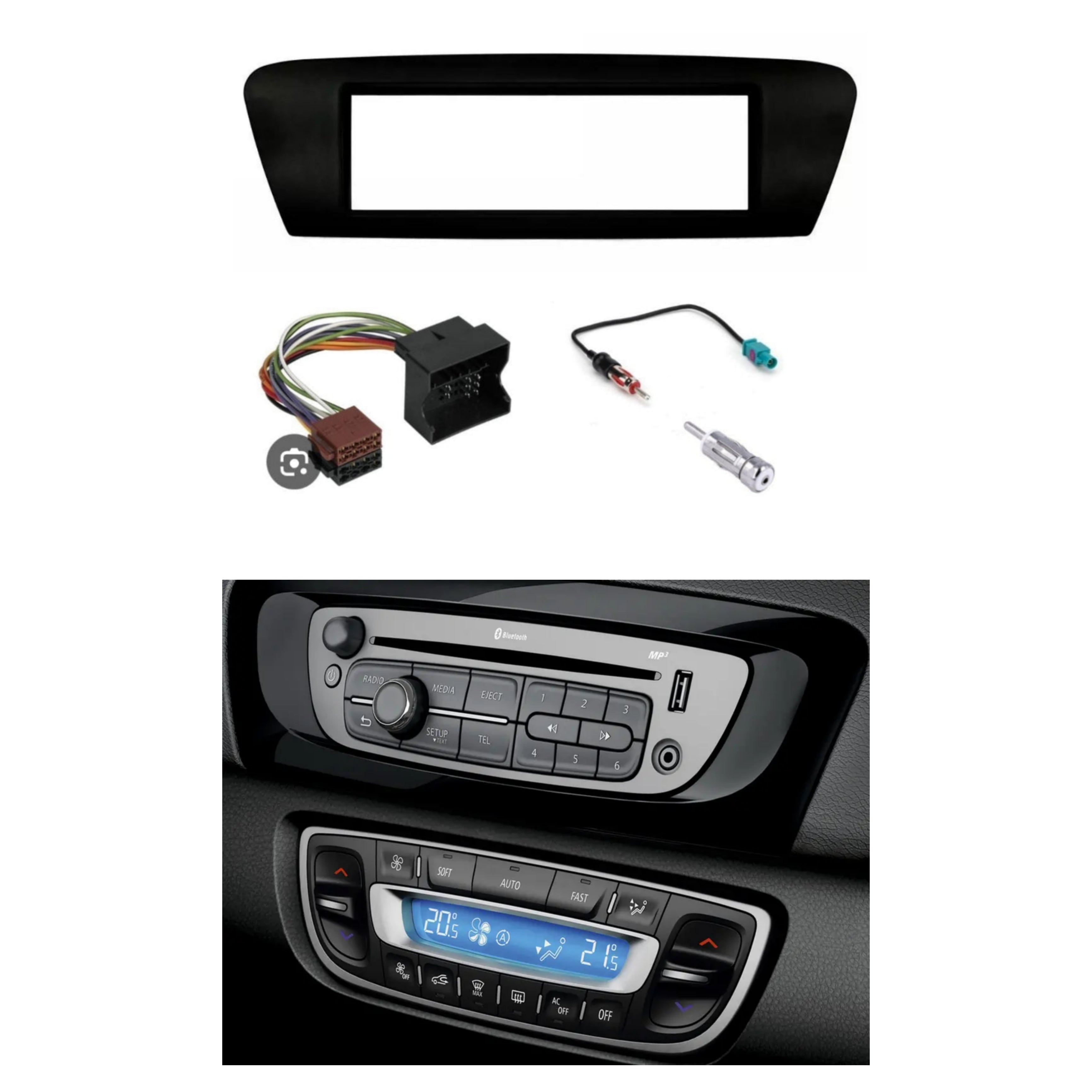 Kit Mascherina 1DIN per Renault Scenic, Grand Scenic (2009-2012)