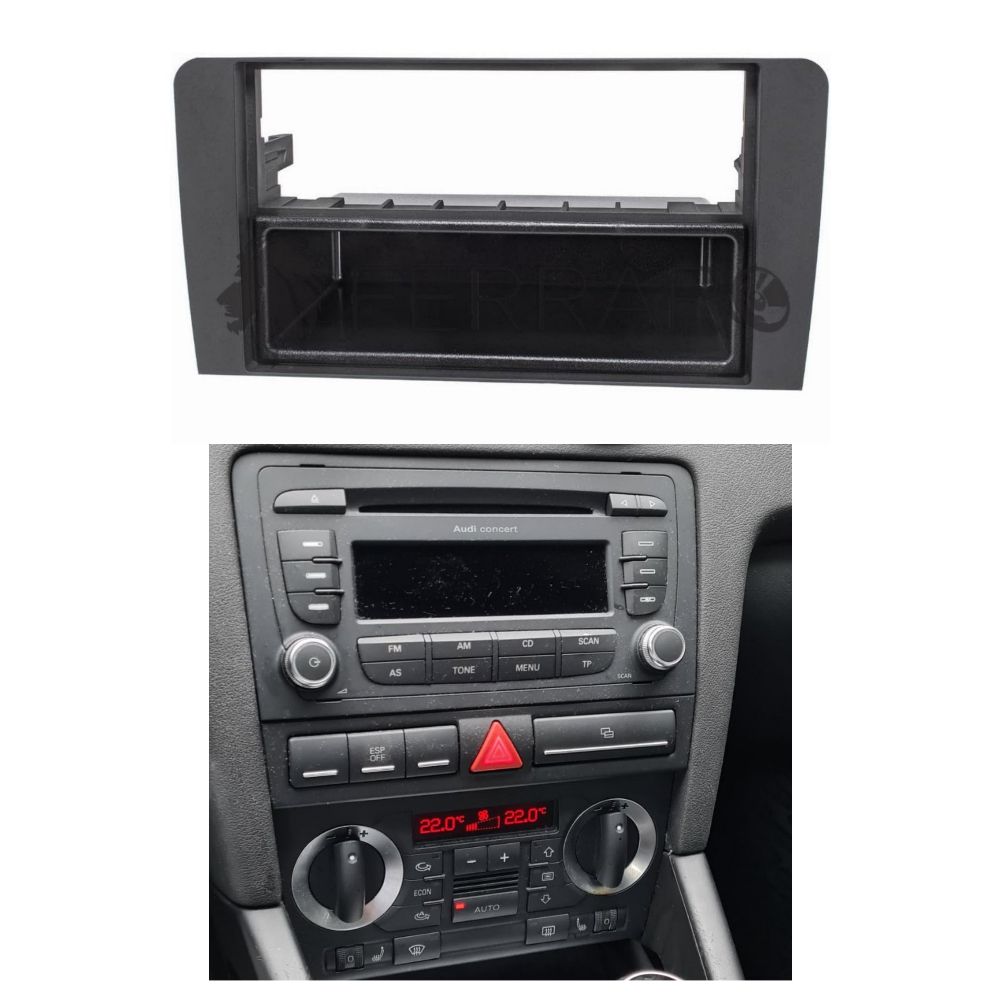 Kit Mascherina 1DIN con Cassetto per Audi A3 (2003-2012)