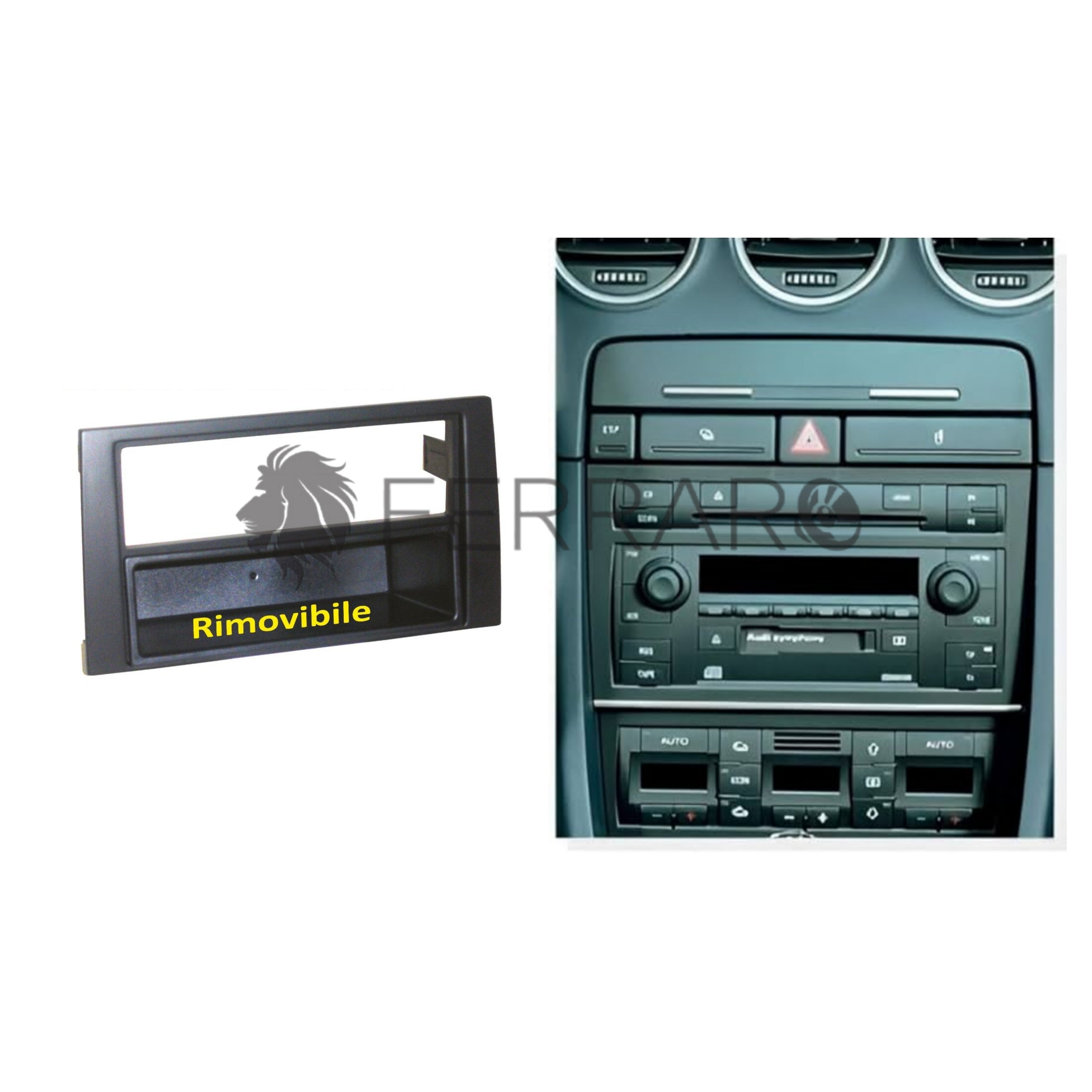 Kit Mascherina 1DIN con Cassetto per Audi A4 (2002-2007)