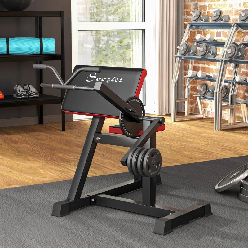 SPORTNOW Panca per Curl Bicipiti con Seduta e Appoggio per Gomiti Regolabili, Supporto per Pesi, Nero