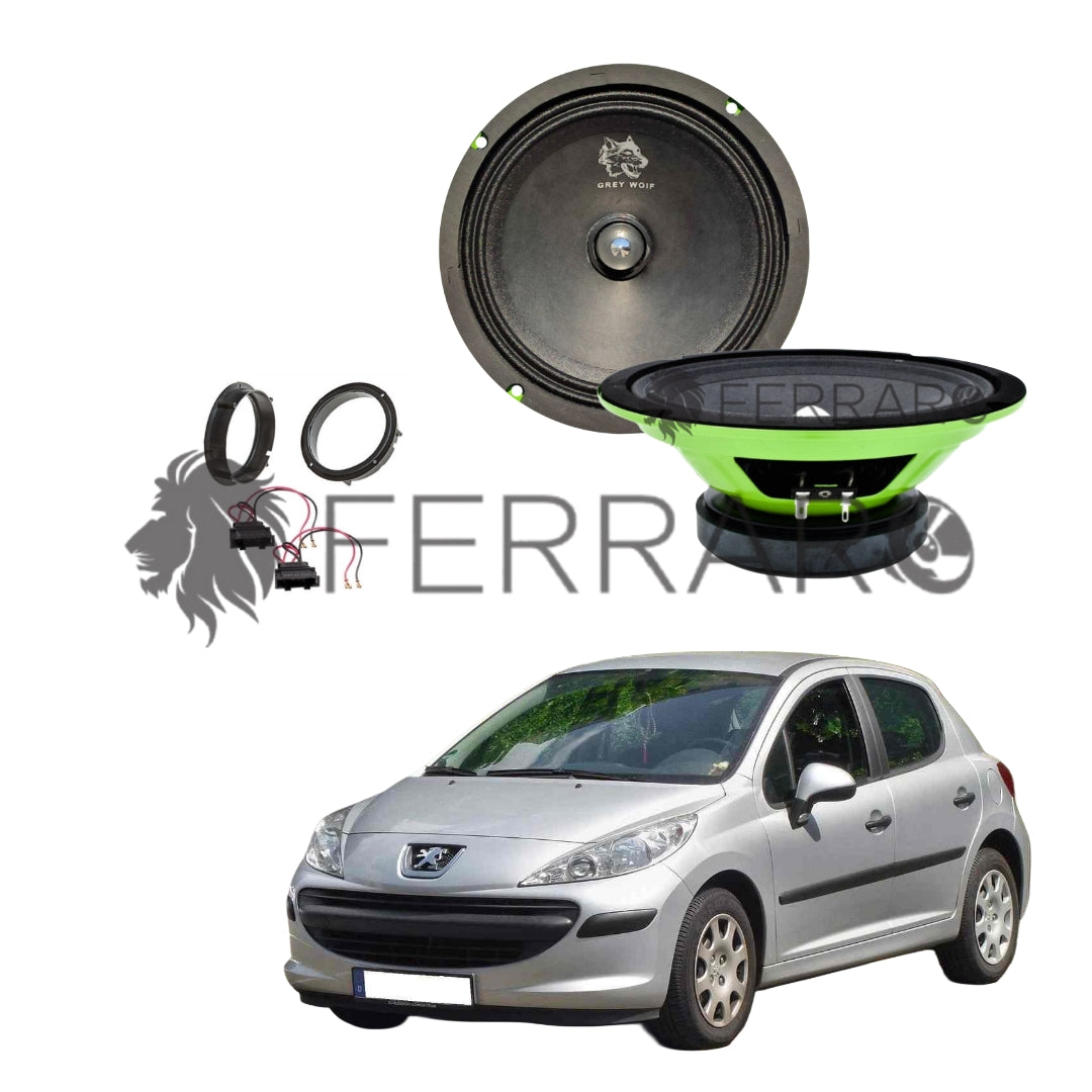 FerraroStore Kit 2 Altoparlanti, PV165.3, Ant o Post, Peugeot 207 dal 2006>