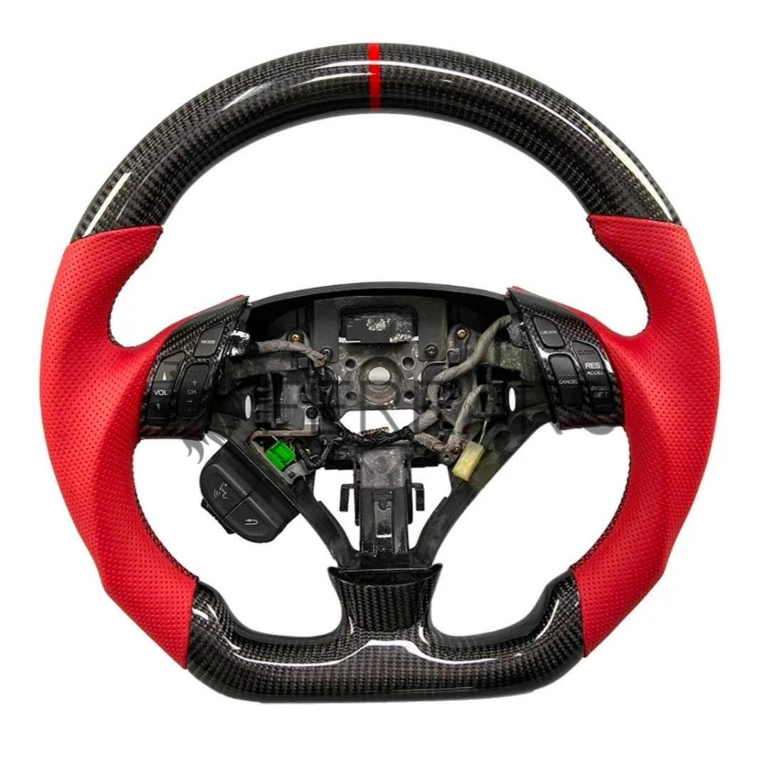 (PRENOTA) Volante Sportivo per Honda Type 10 (2017-2022), Carbonio, Customizzato in Pelle
