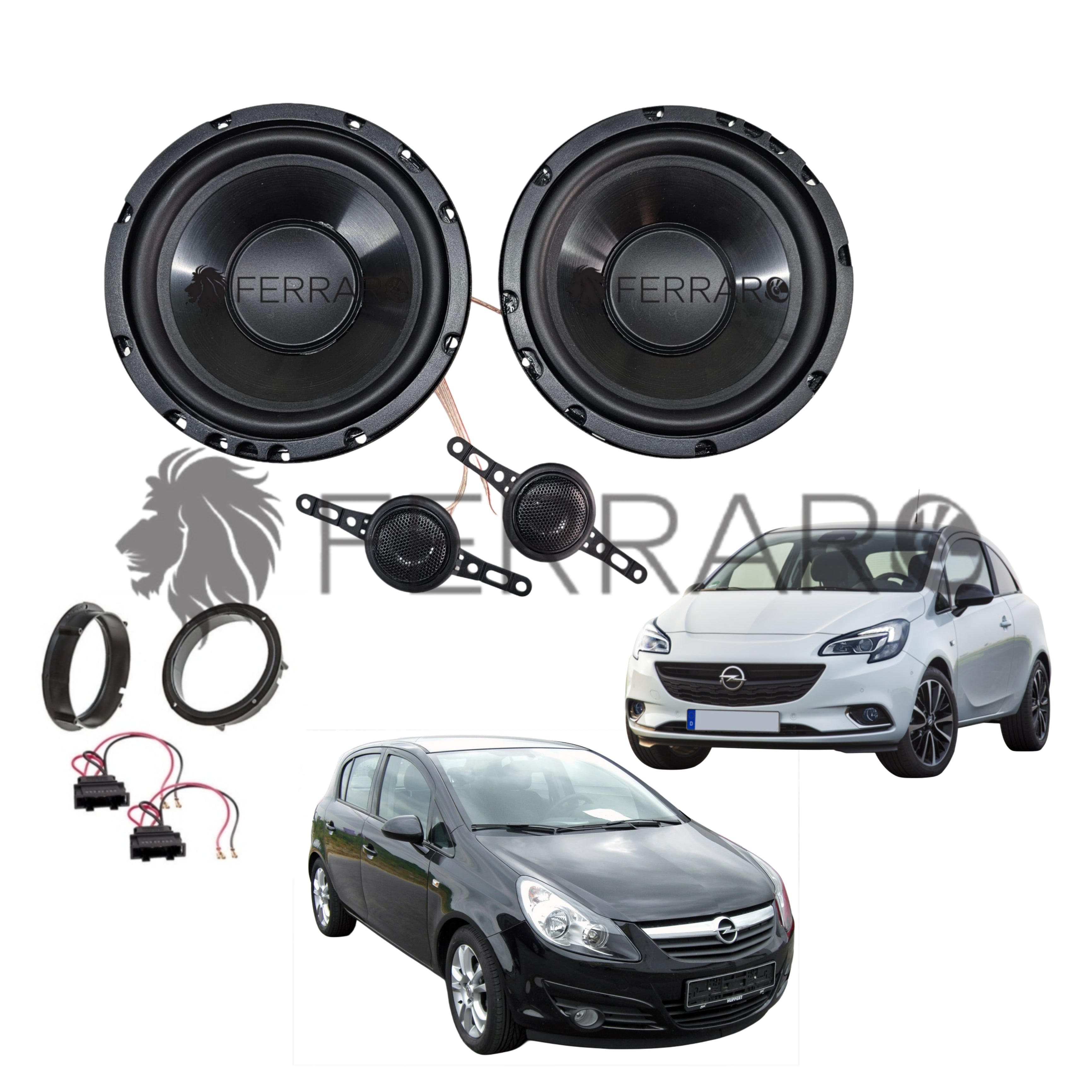 FerraroStore Kit 2 Altoparlanti, ASK-165.2, Anteriori, Opel Corsa D, E (2006-2019)