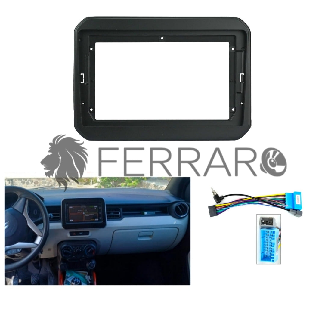 (PRENOTA) Kit Montaggio Autoradio 9"Pollici Suzuki Ignis (Dal 2016>), Mascherina, Cablaggio per Autoradio Android