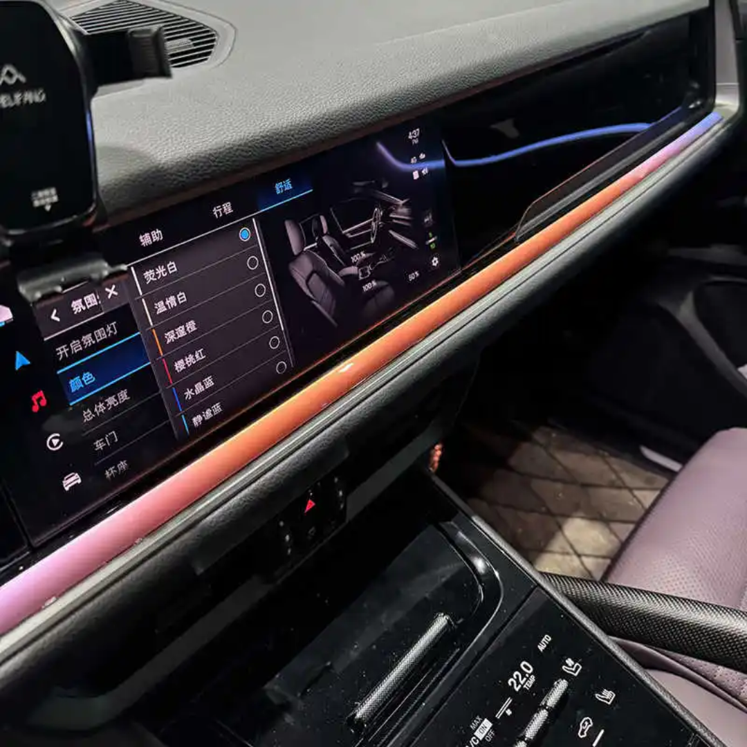 (PRENOTA) Ambient Light per Porsche Cayenne (2024+), 256 Colori, APP