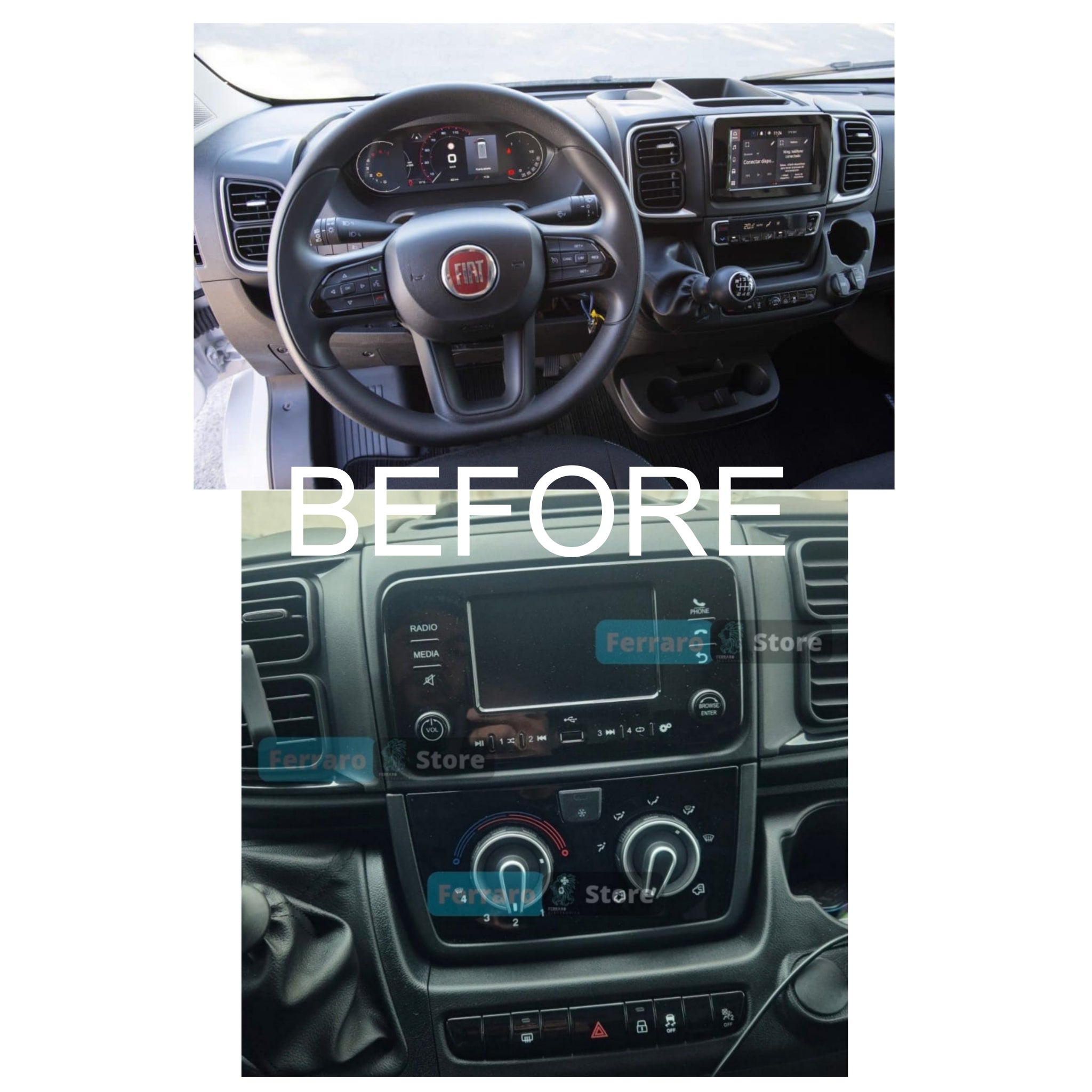 Autoradio per Fiat Ducato 9" 2K (2021+) Android, Bluetooth, CarPlay, Android Auto, 12/256GB Ram