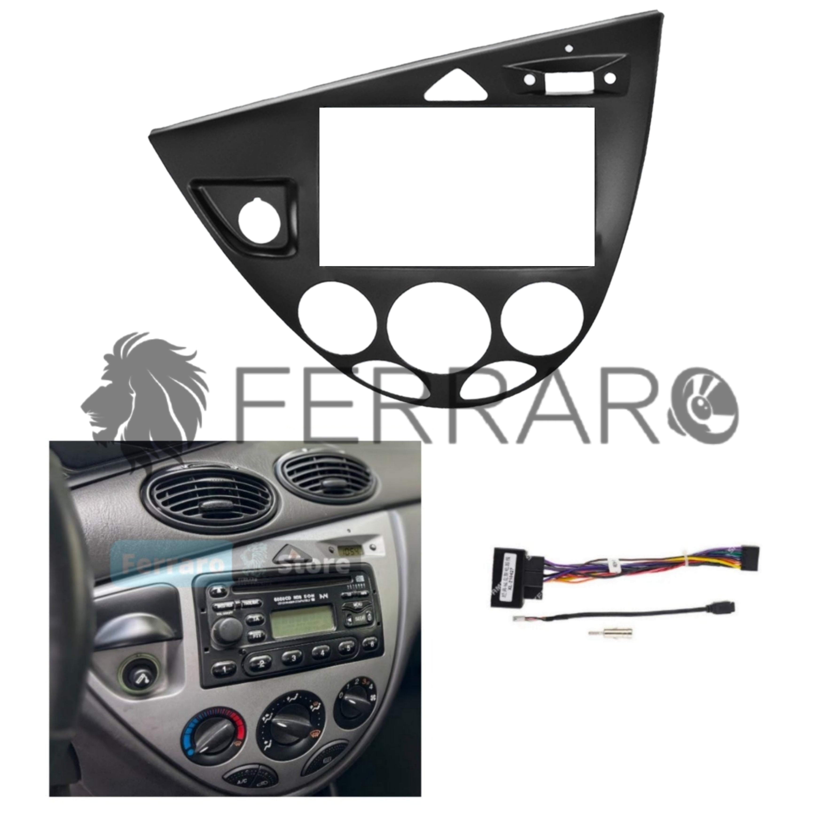 Mascherina Autoradio per Ford Focus MK1 (1998-2005) Ford Fiesta (1995-2001)