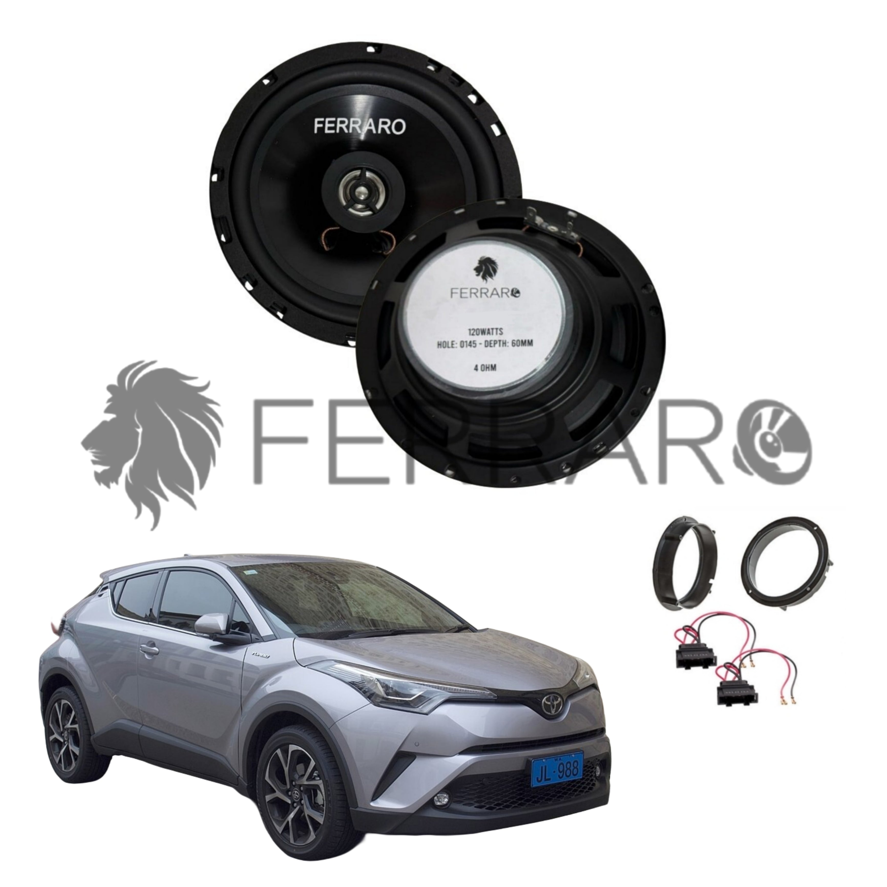 FerraroStore Kit 2 Altoparlanti, ASC-652PC, Ant o Post, Toyota C-HR (Dal 2016>)