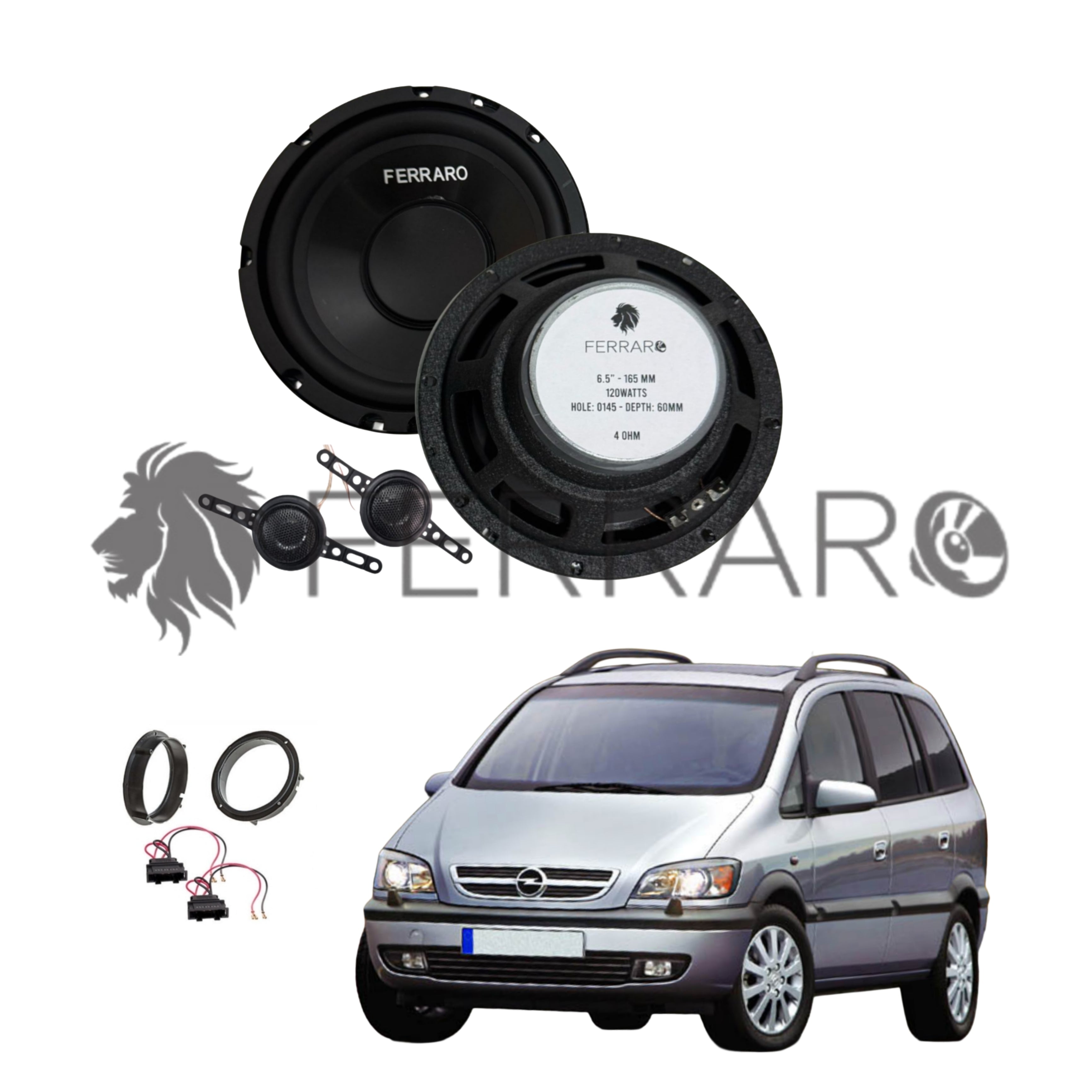 FerraroStore Kit 2 Altoparlanti, ASK-165.2, Anteriore, Opel Zafira A (1999-2005)