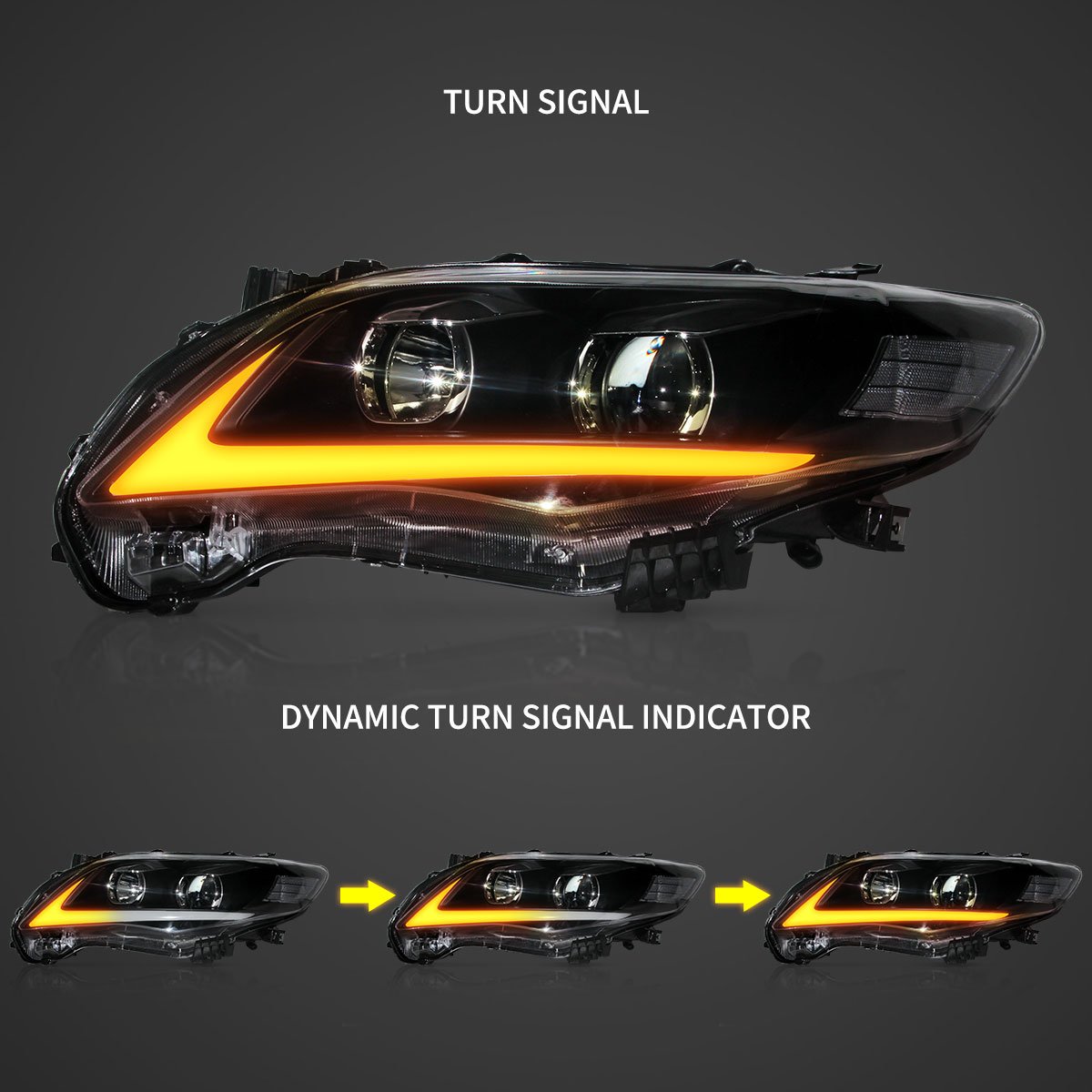 (PRENOTA) Fanali Anteriore Completo per Toyota Corolla (2011-2013) a LED