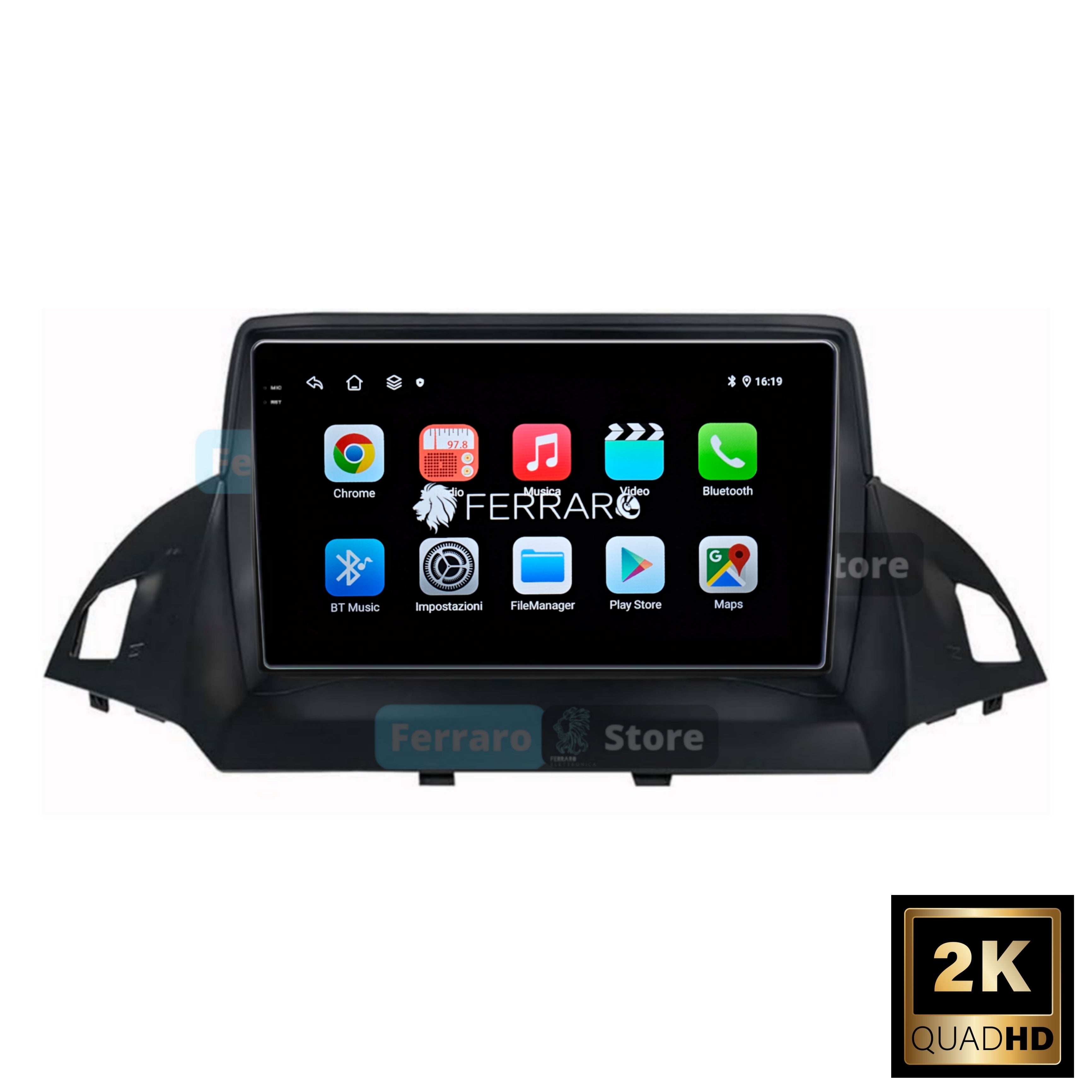 Autoradio per Ford Escape | Kuga 2 | C-Max 9" 2K | 2012-2015 | Android | Bluetooth | CarPlay | Android Auto | 12/256GB Ram