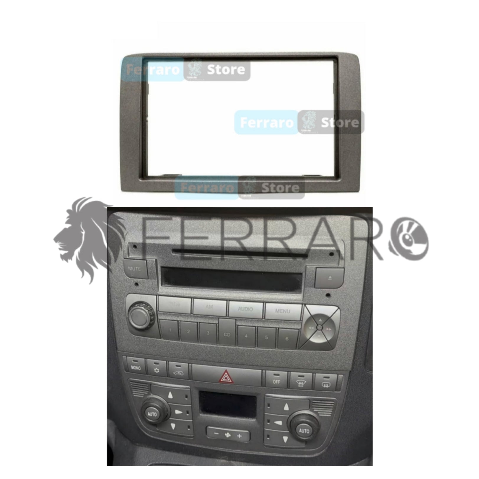 Car Radio Panel, 2 Iso Frame, Lancia, Musa, from 2009 onwards