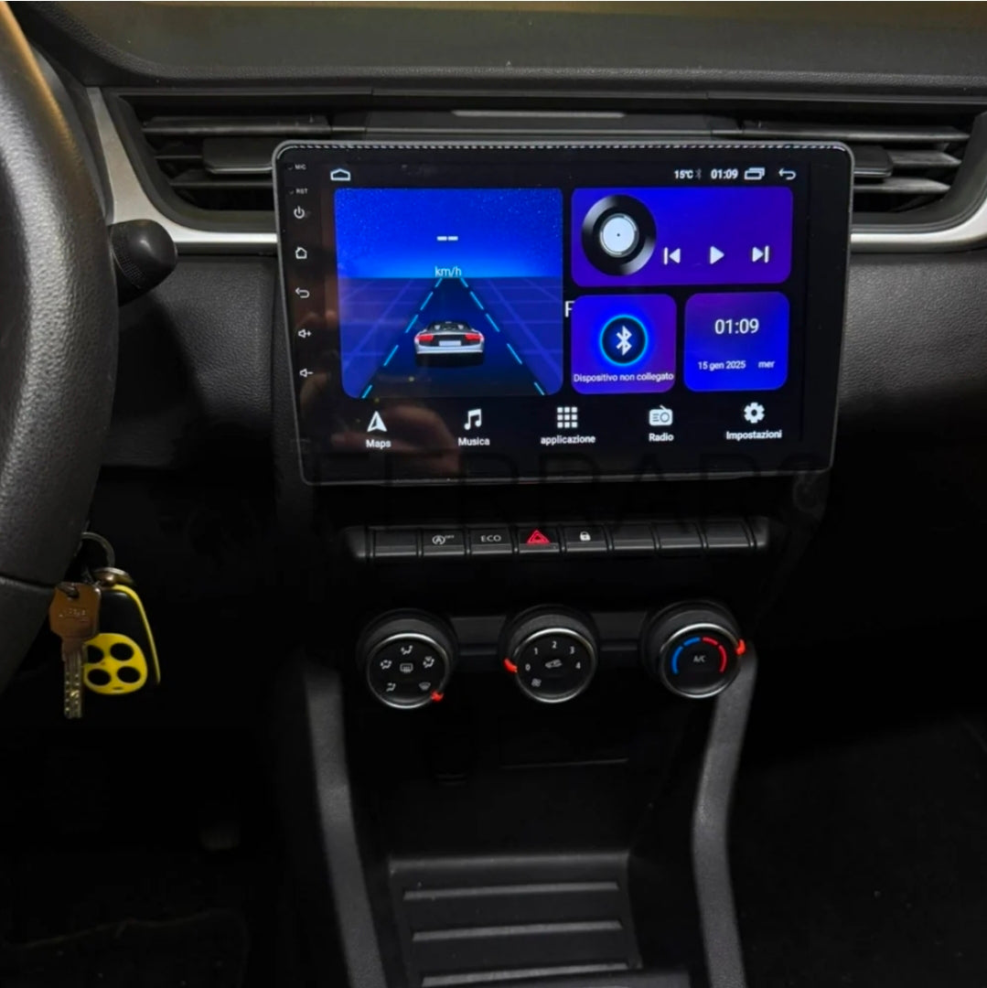 Autoradio per Renault Clio 5ª Serie 9" 2K (2019-2023) Android, Bluetooth, CarPlay, Android Auto, 12/256GB Ram