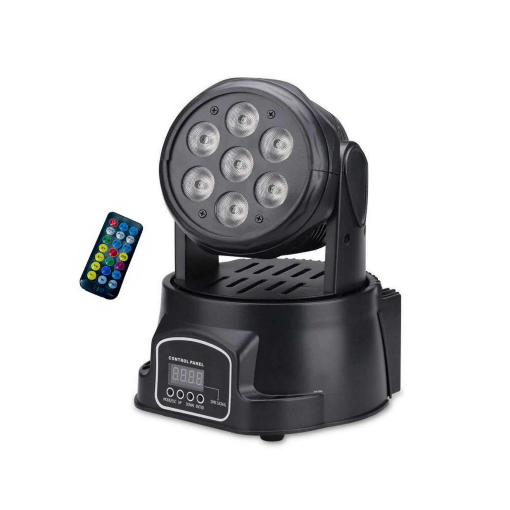 Testa Mobile Eventi, Rotante, 7 luci da Discoteca, Led RGB, Effetto Luci Disco