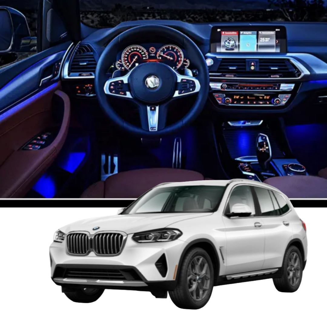 (PRENOTA) Ambient Light per BMW X3, X4, G01, G02 (2018-2023), 256 Colori, APP