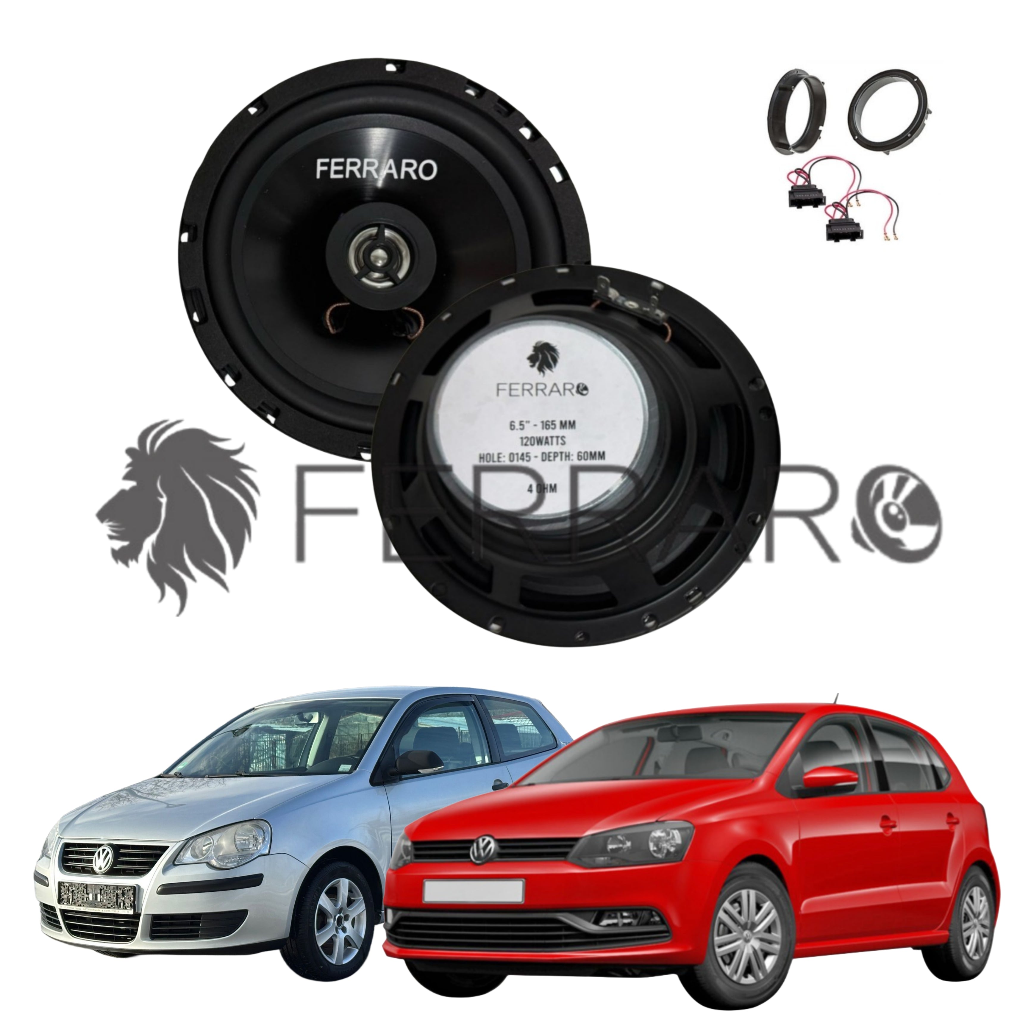 FerraroStore Kit 2 Altoparlanti, ASC-652PC, Ant o Post, VW Polo 9N/6R/6C (2001-2024)
