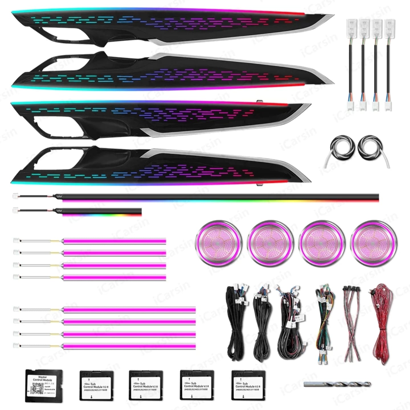 (PRENOTA) Ambient Light per BMW X5, X6, F15, F16 (2015-2019), 256 Colori, APP