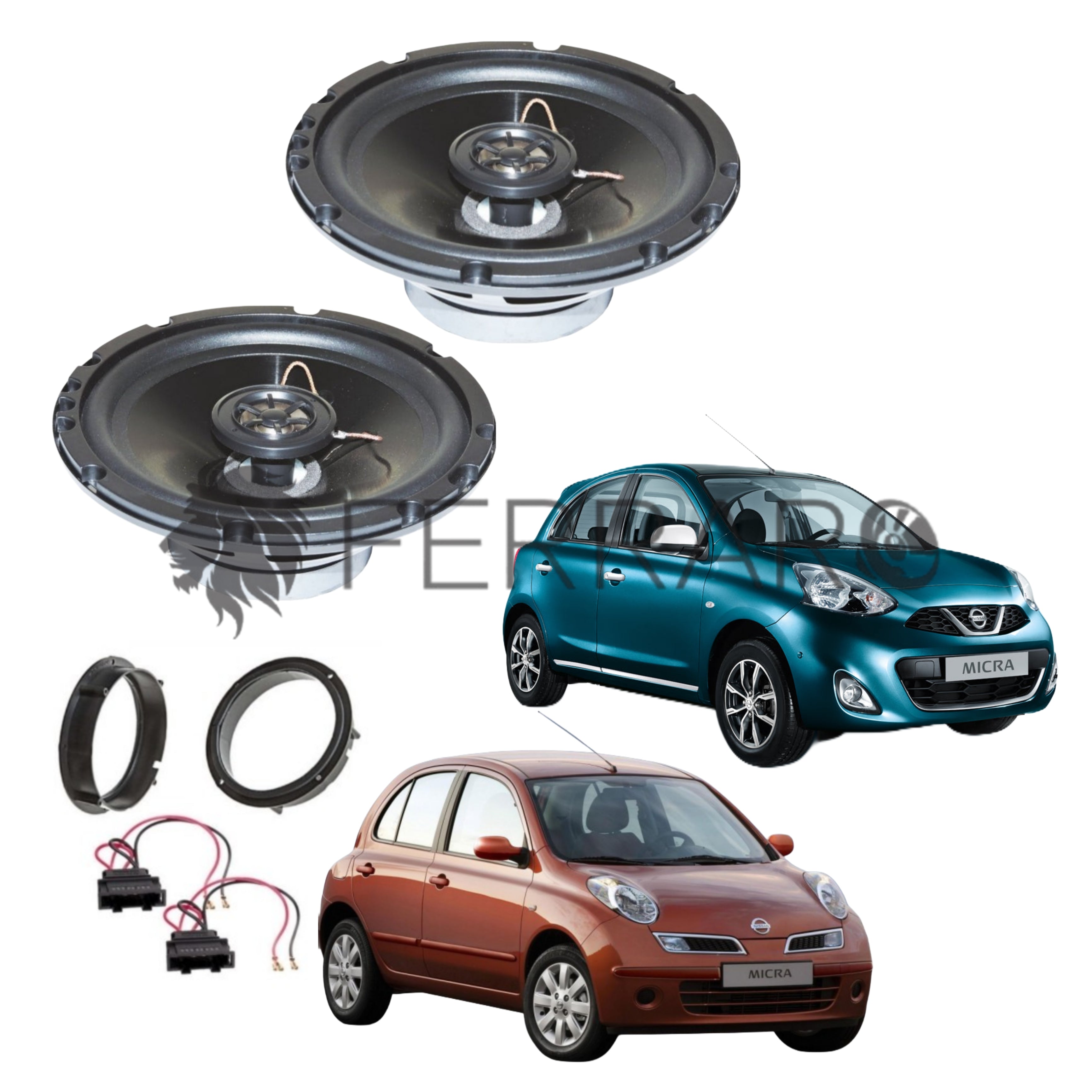FerraroStore Kit 2 Altoparlanti, ASC-652PC, Anteriore, Nissan Micra (2003-2024)
