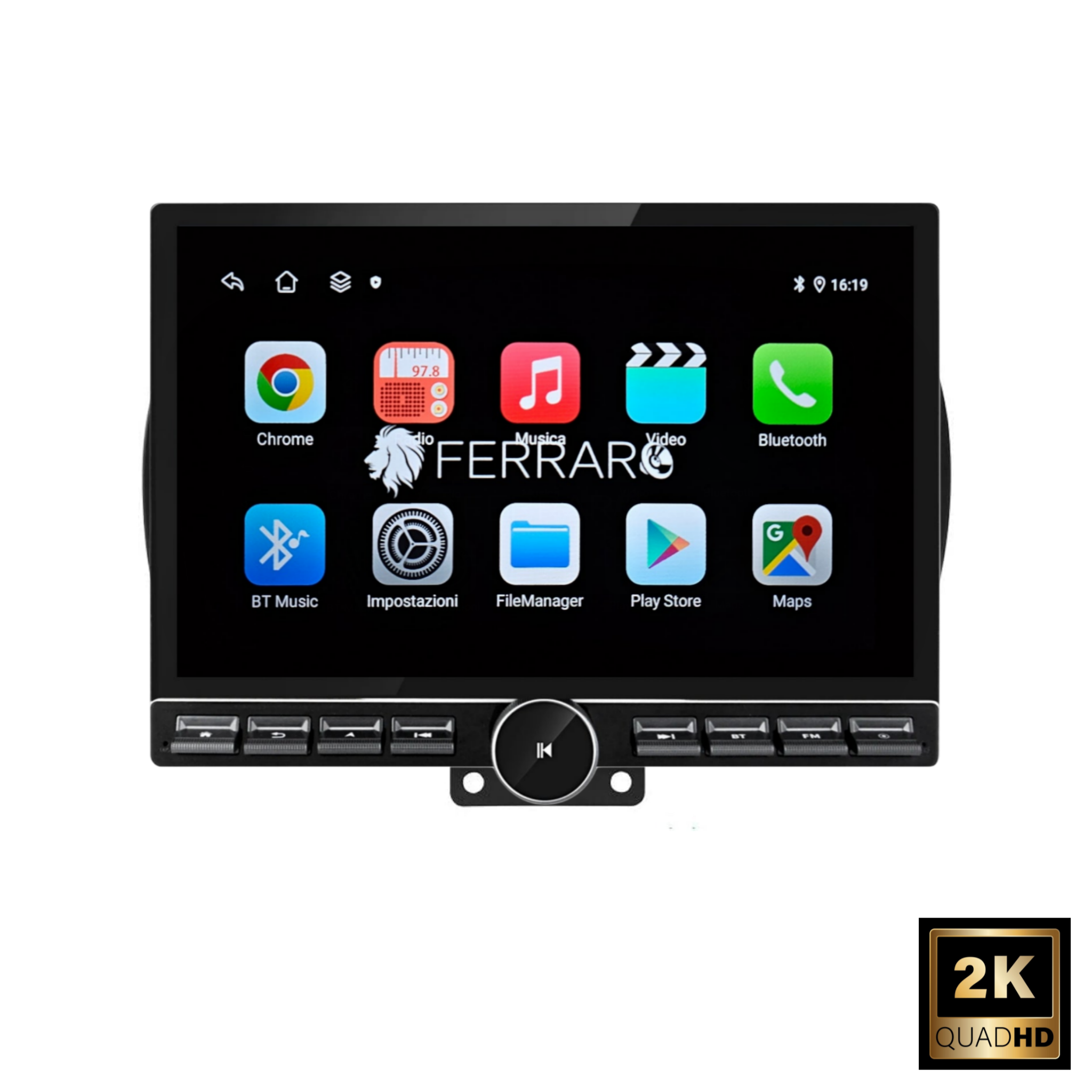 Autoradio per Fiat 500x 11.8" 2K | 2014-2022 | Android | Bluetooth | CarPlay | Android Auto | 4/64GB Ram