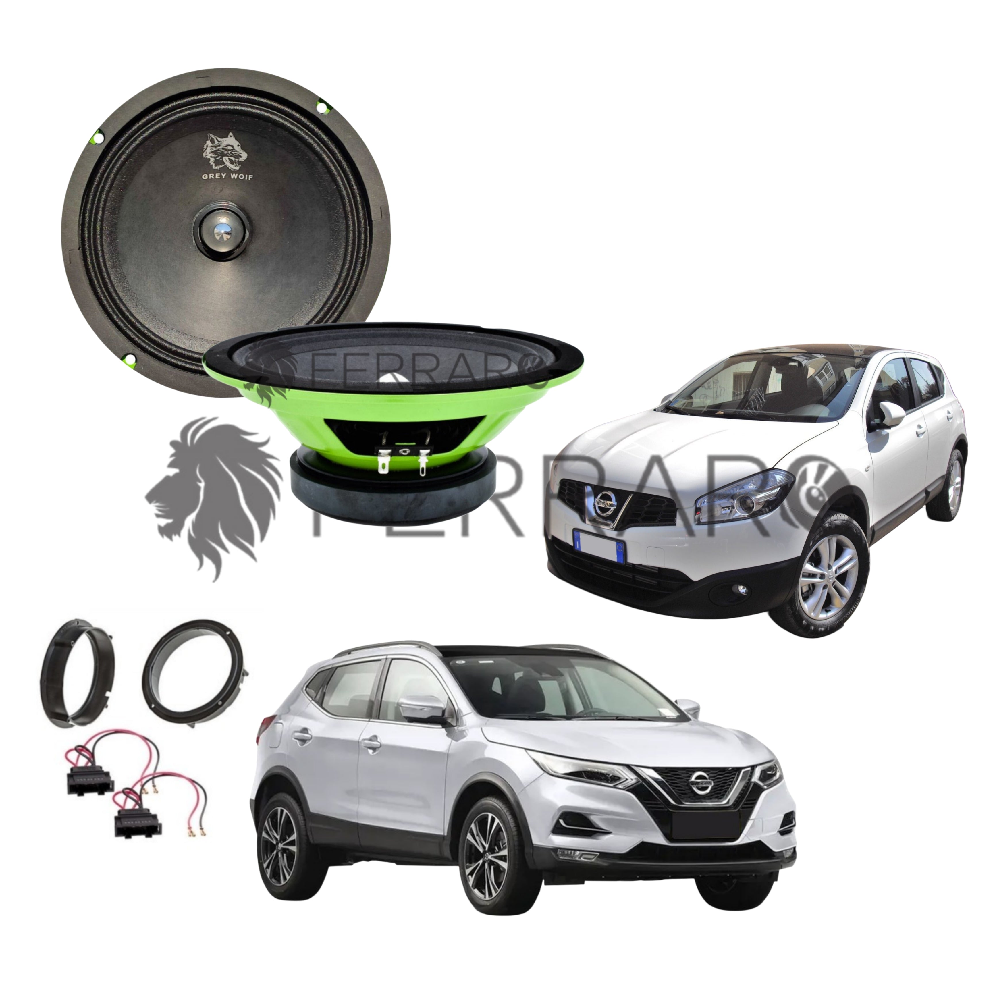 FerraroStore Kit 2 Altoparlanti, PV165.3, Ant o Post, Nissan Qashqai