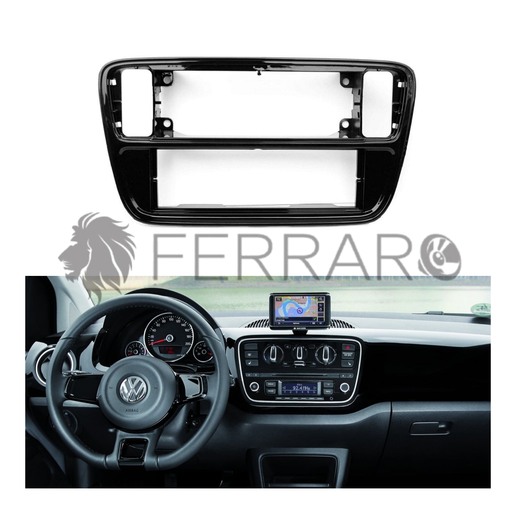 Mascherina 1DIN per Seat Mii, Skoda City Go, Volkswagen UP (2011+)