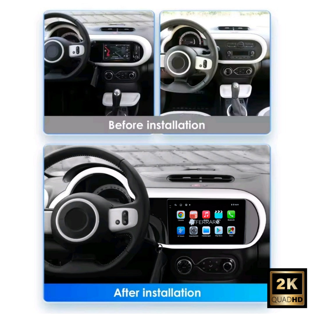 Autoradio per Renault Twingo III 9" 2K (2014-2024) Android, Bluetooth, CarPlay, Android Auto, 12/256GB Ram